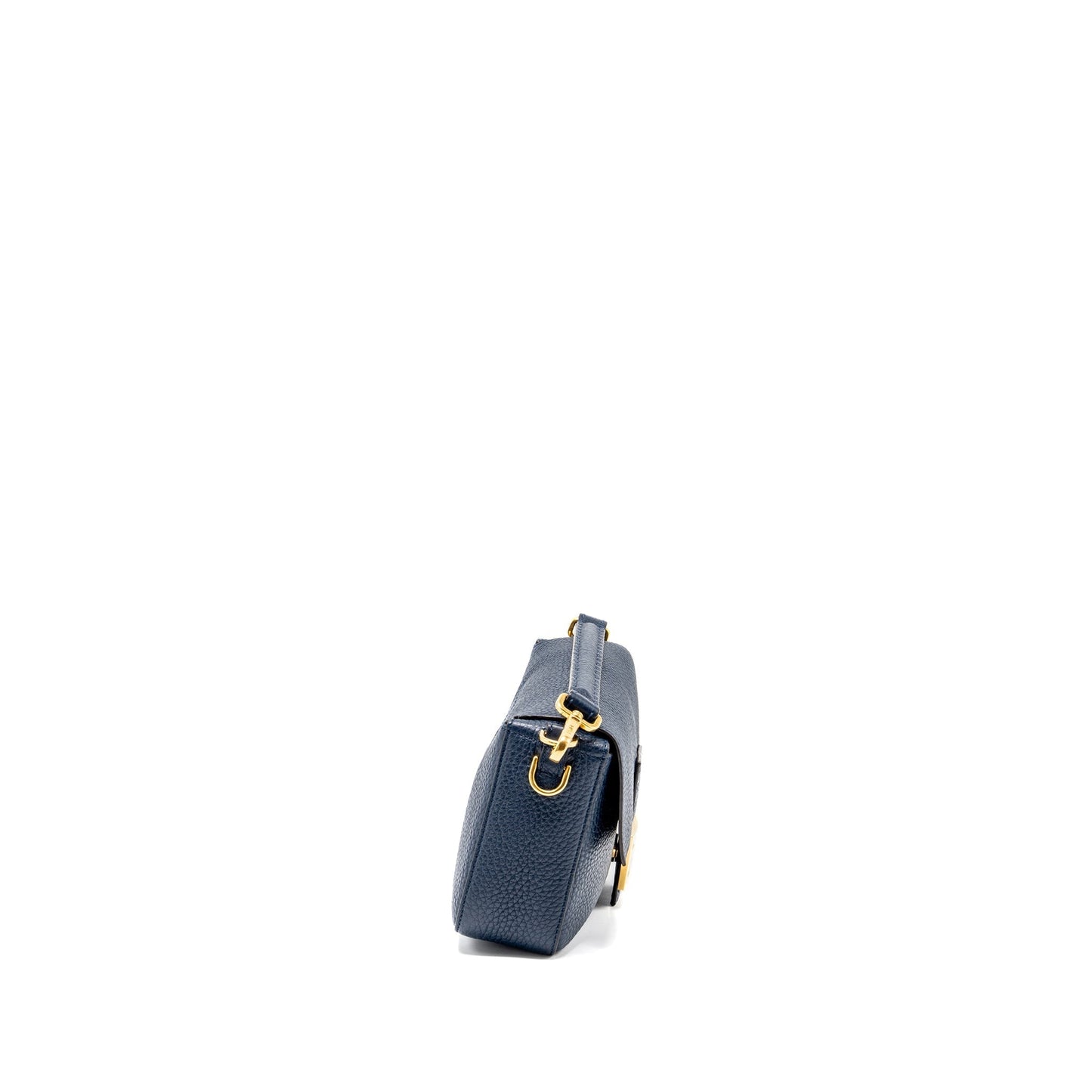 Fendi Baguette Purse grained calfskin dark blue