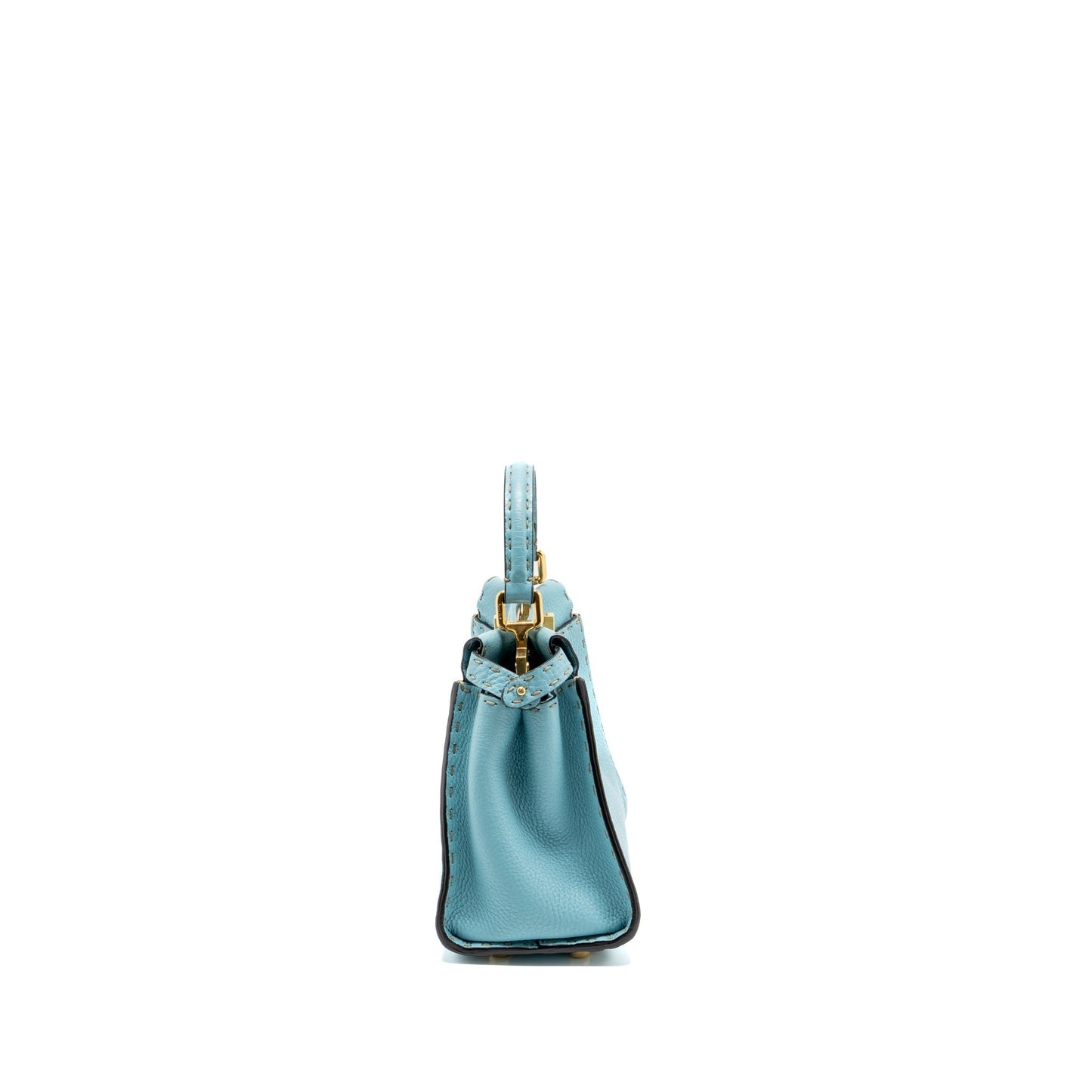 Fendi Mini Peekaboo Purse Calfskin Blue