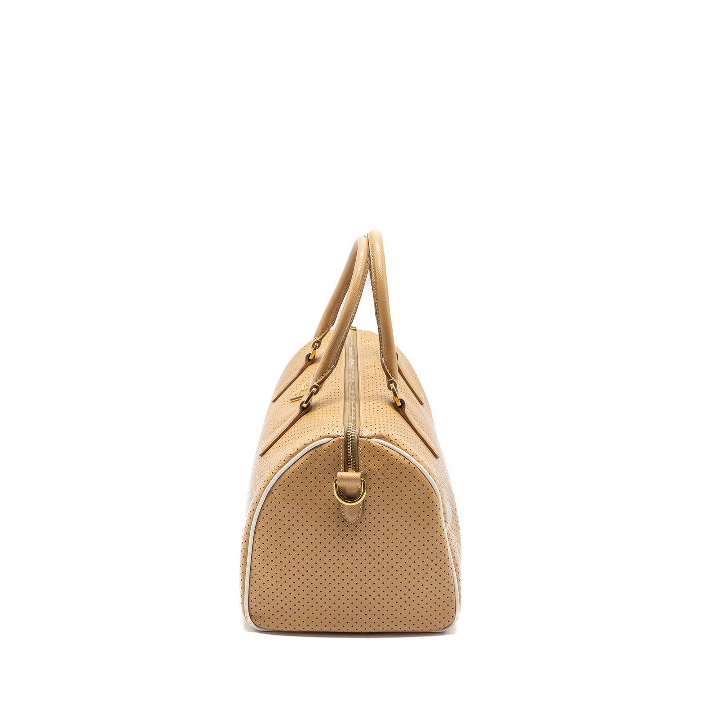 Prada Boston tote Purse calfskin leather beige