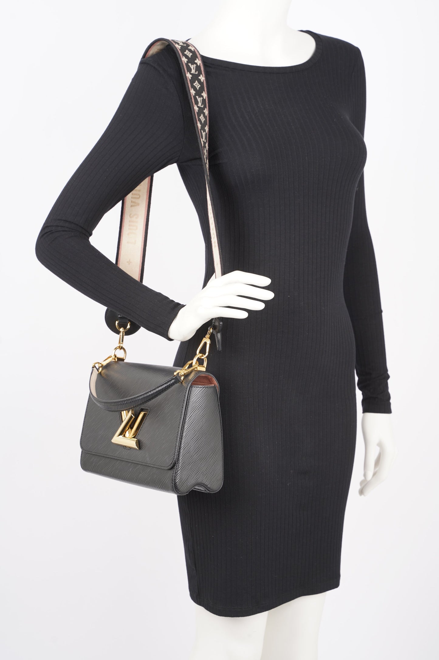 Louis Vuitton Womens Twist Black Epi Leather Handbag