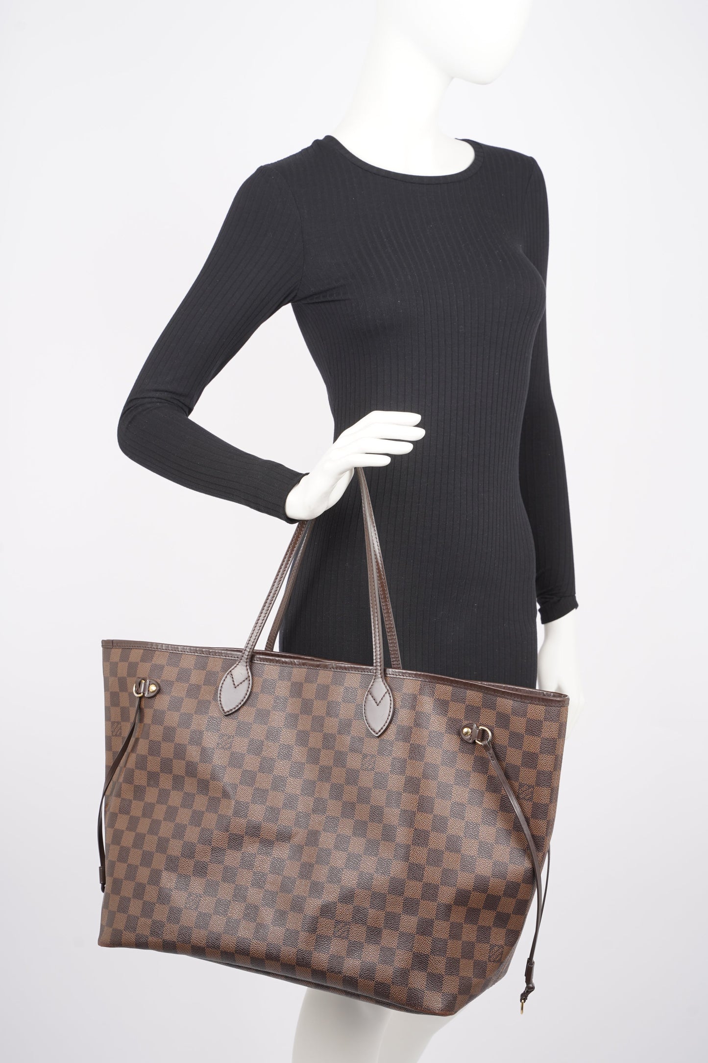 Louis Vuitton Womens Neverfull Damier Ebene GM Tote