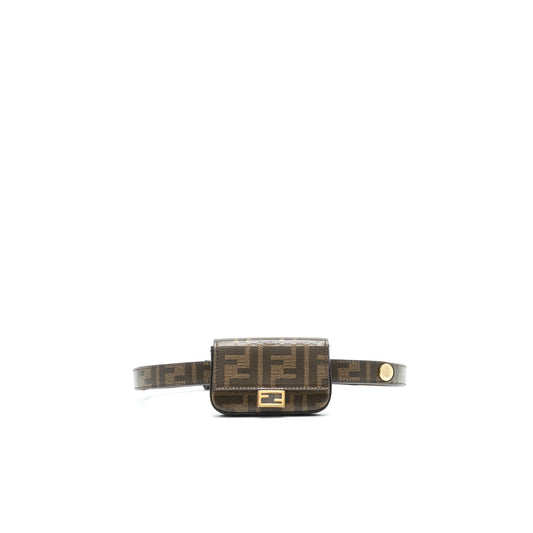 FENDI Iconic Canvas Belt With Mini Purse
