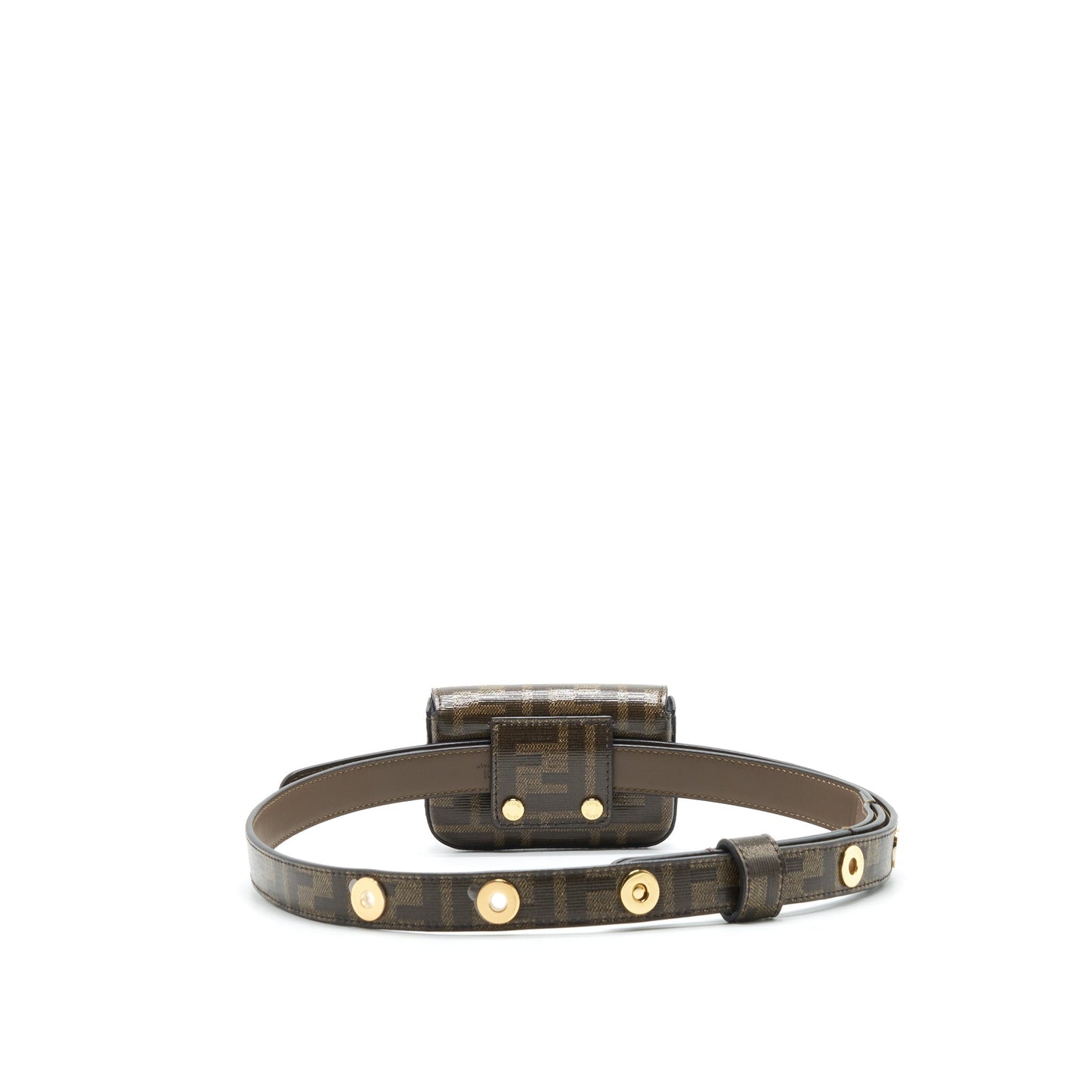 FENDI Iconic Canvas Belt With Mini Purse