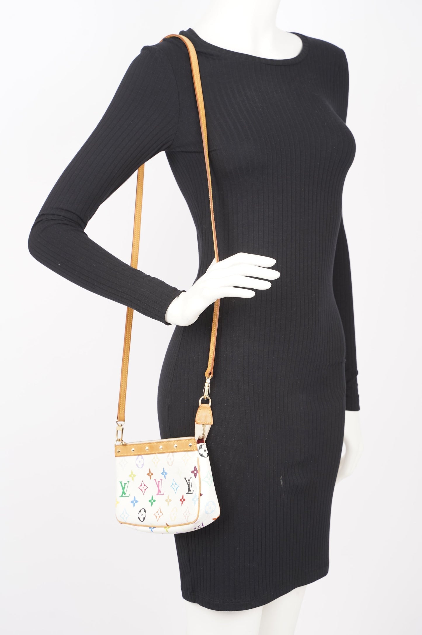 Louis Vuitton Womens Pochette Accessoire Murakami White / Multi Canvas Clutch