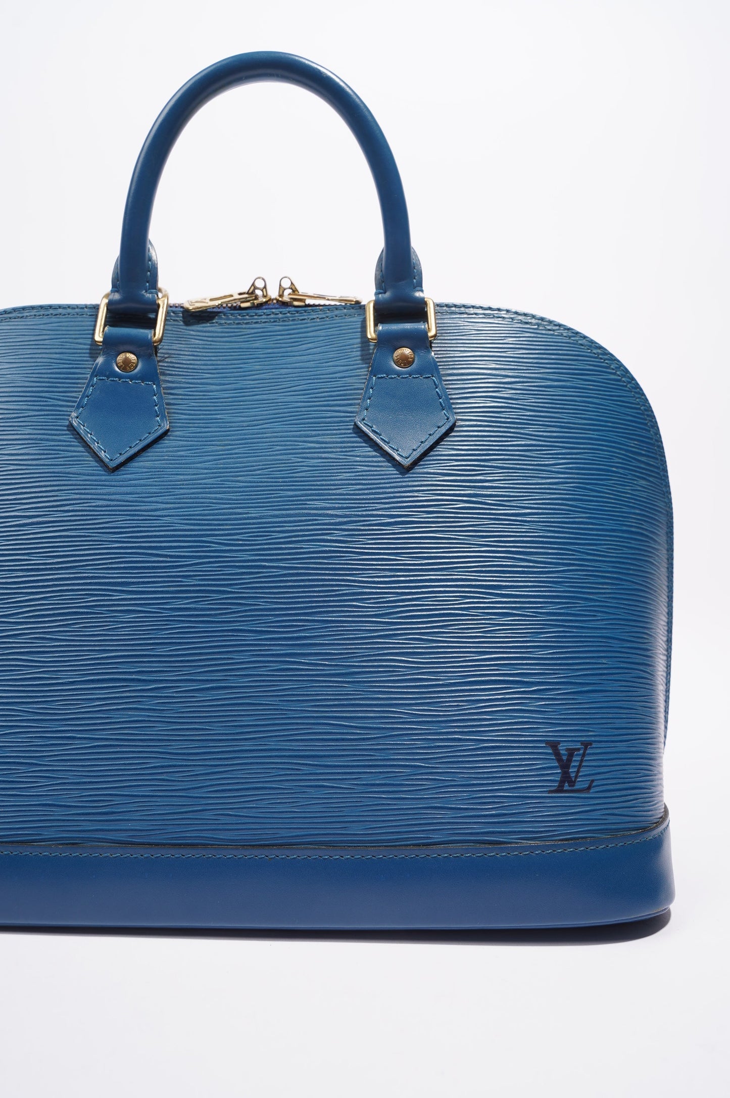 Louis Vuitton Alma Blue Epi Leather PM Handbag