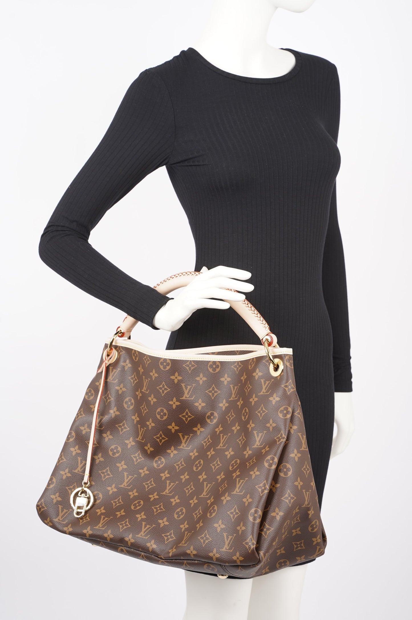 Louis Vuitton Womens Artsy Monogram Cream MM Handbag