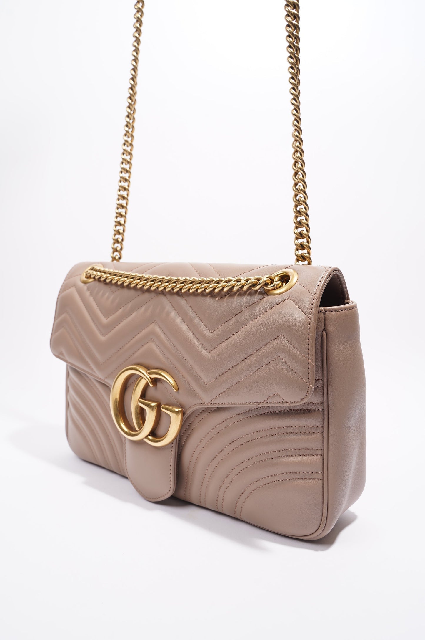 Gucci Lou Monogram Chain Leather Crossbody
