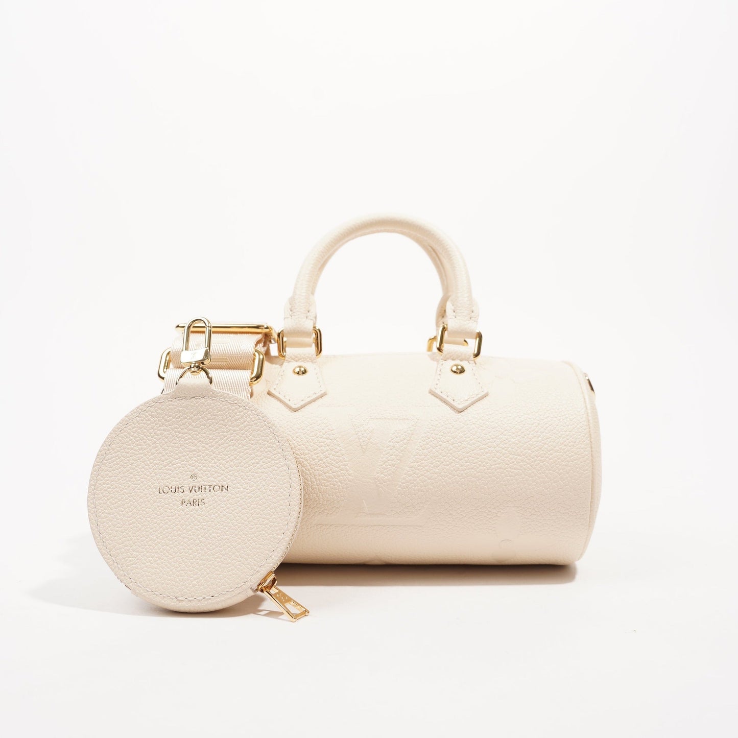 Louis Vuitton Womens Papillon BB Empreinte Cream Handbag