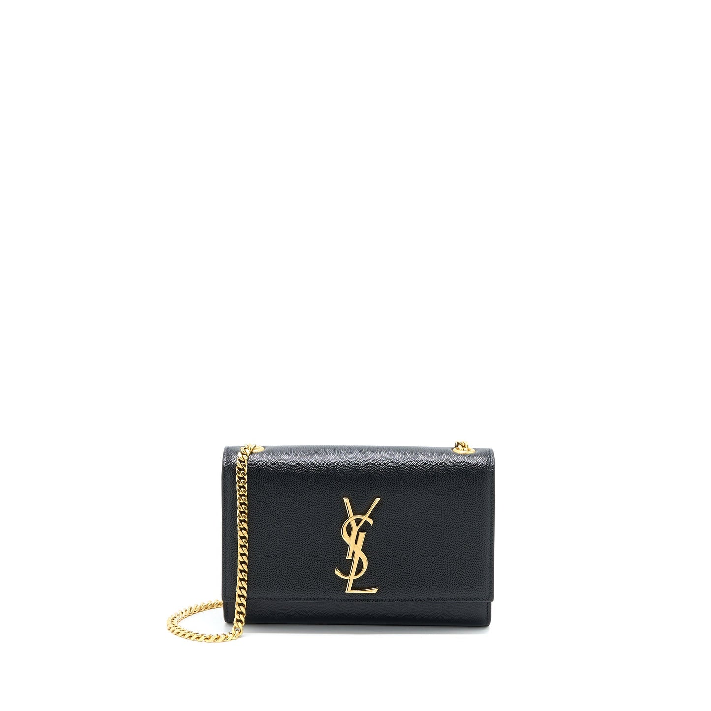 Saint Laurent Small Kate Purse Grained Calfskin Black