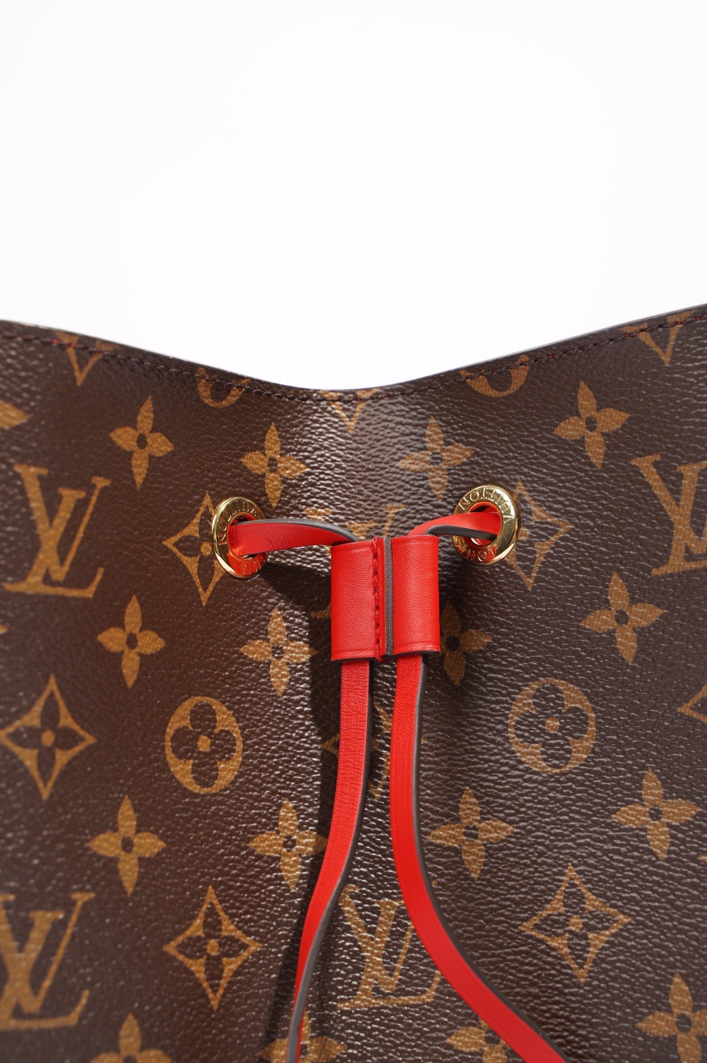 Louis Vuitton Womens Neo Noe Monogram Red OS Handbag