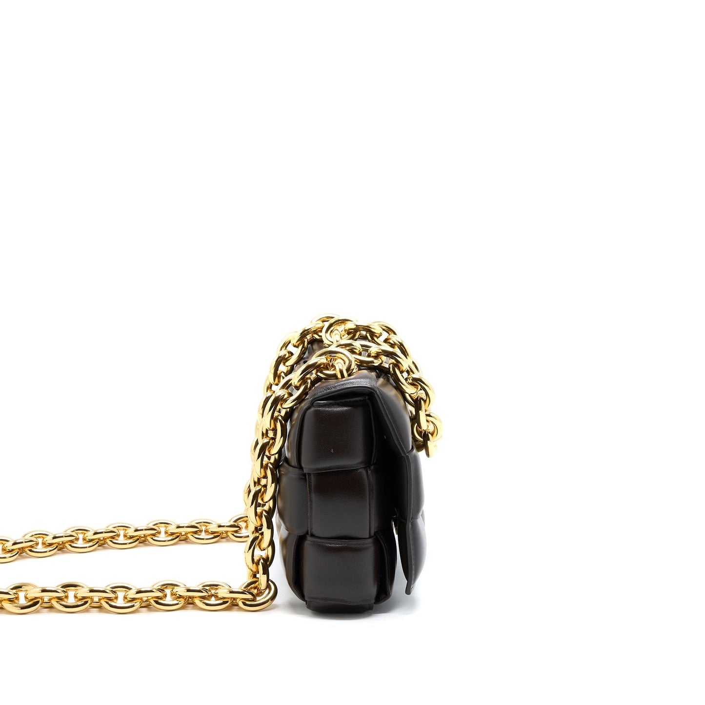 Bottega Veneta Chain Cassette Purse Dark Brown