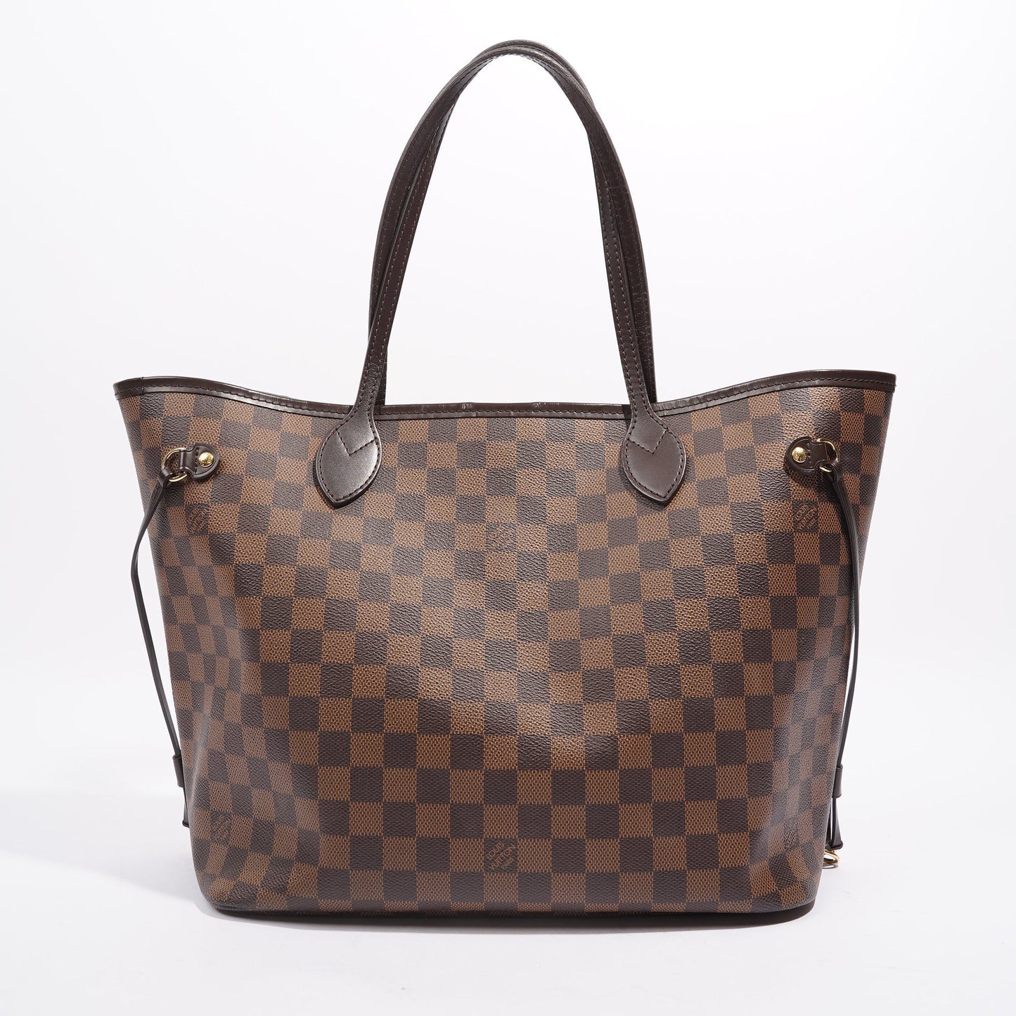 Louis Vuitton Womens Neverfull Bag Damier Ebene Canvas MM