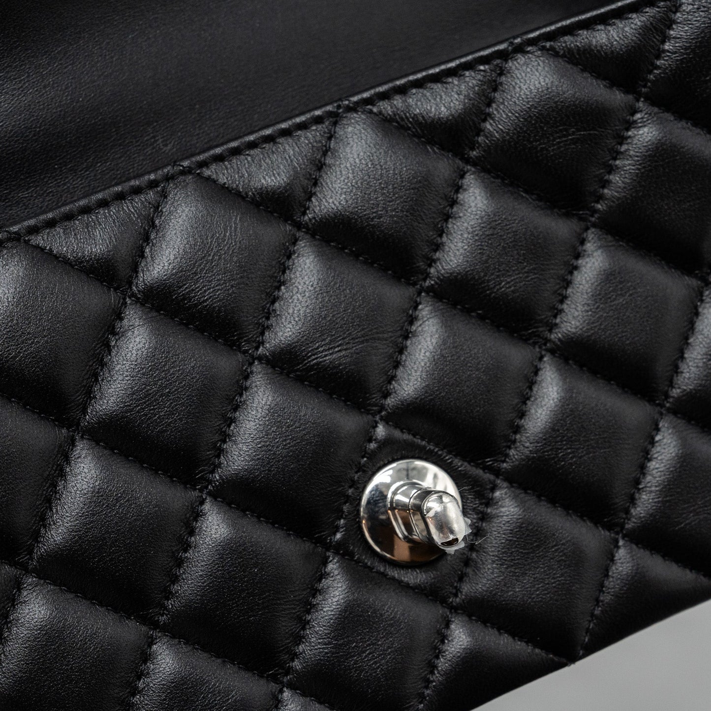 Chanel mini rectangular flap bag lambskin black with  (microchip)