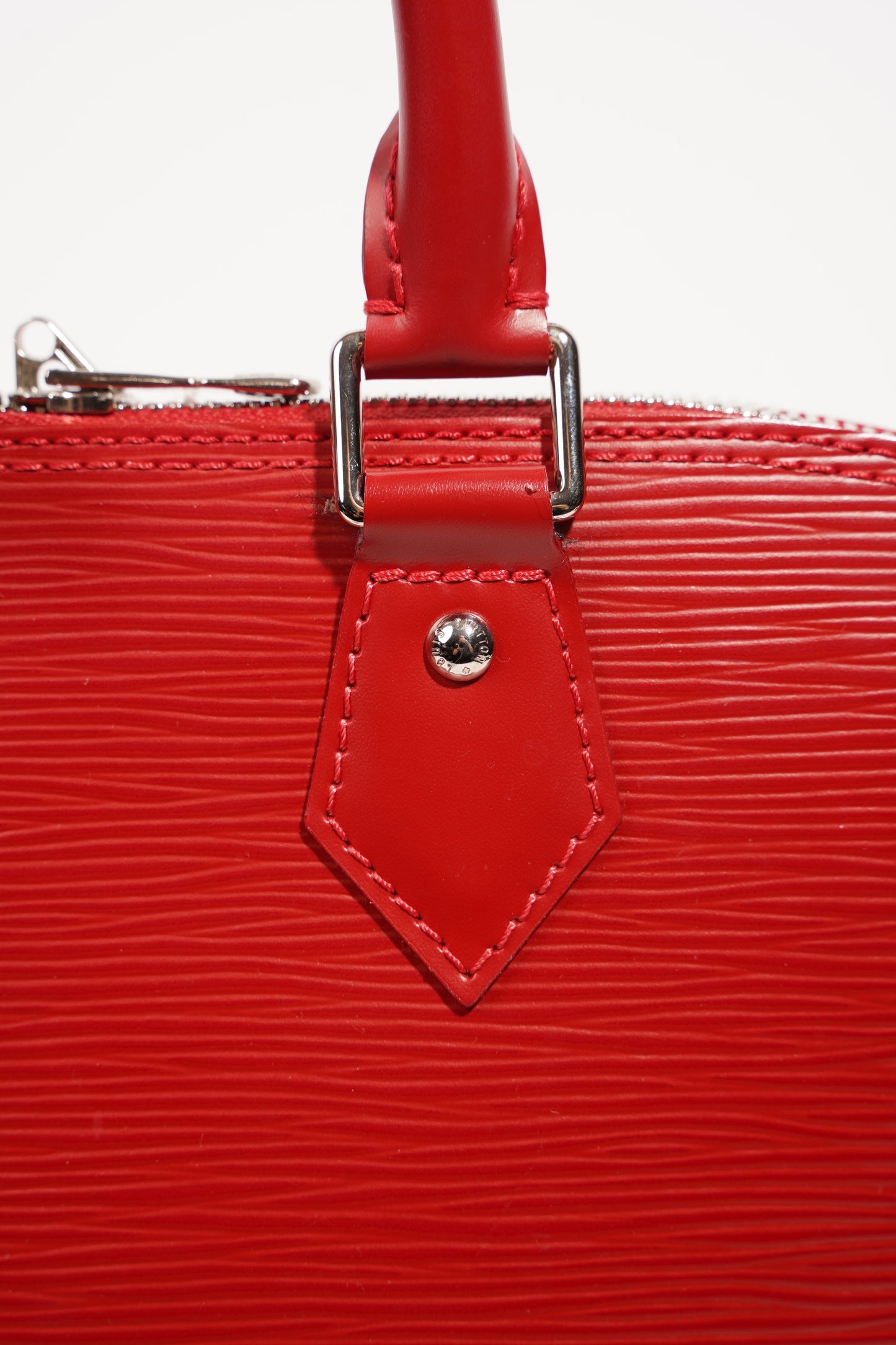 Louis Vuitton Womens Alma Red Epi Leather PM Handbag