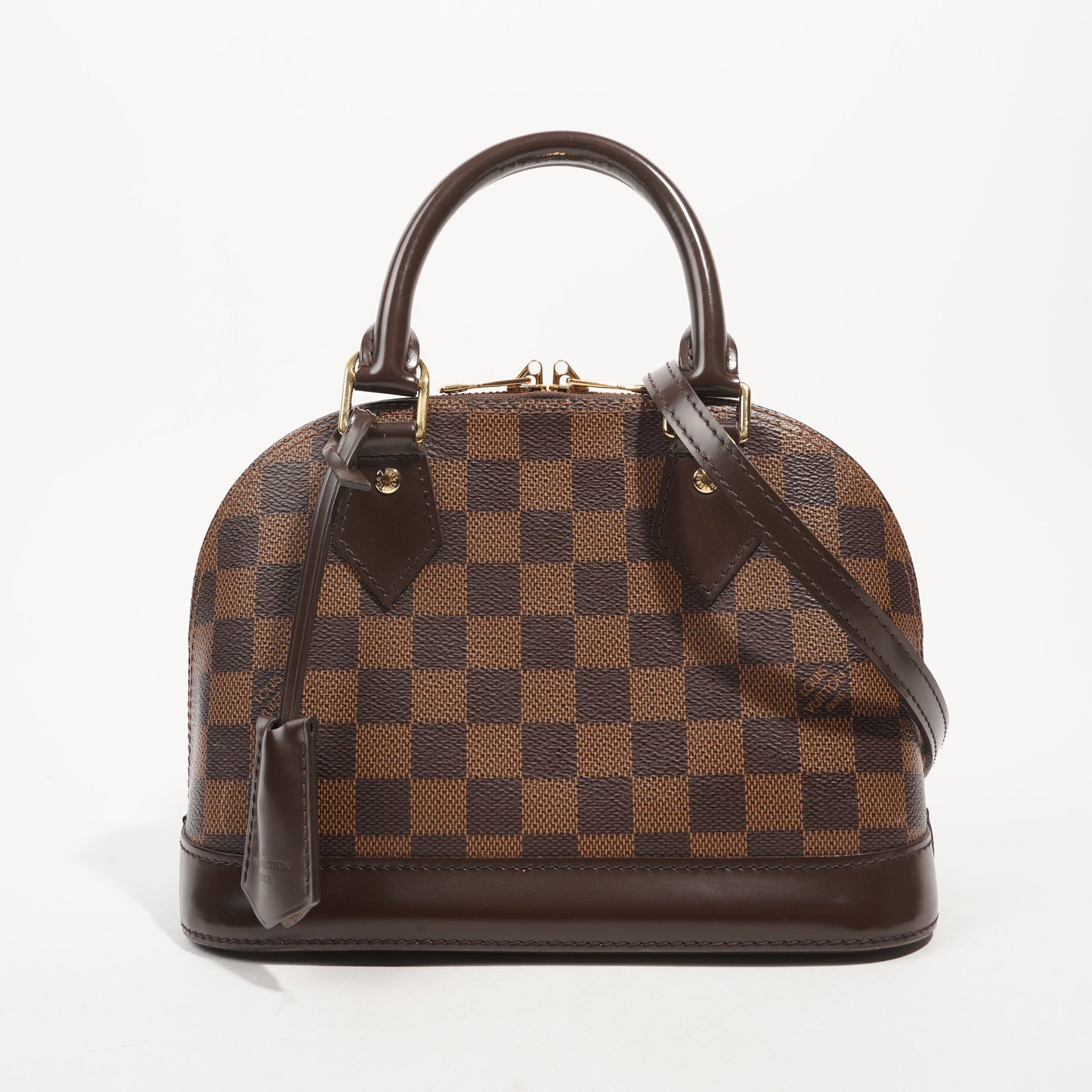 Louis Vuitton Womens Alma Damier Ebene BB Handbag