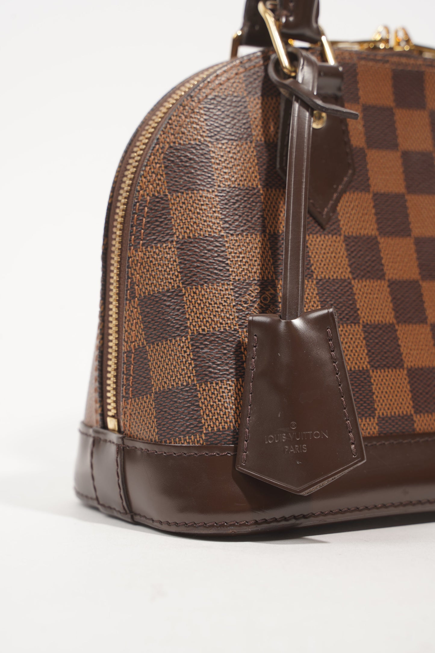 Louis Vuitton Womens Alma Damier Ebene BB Handbag