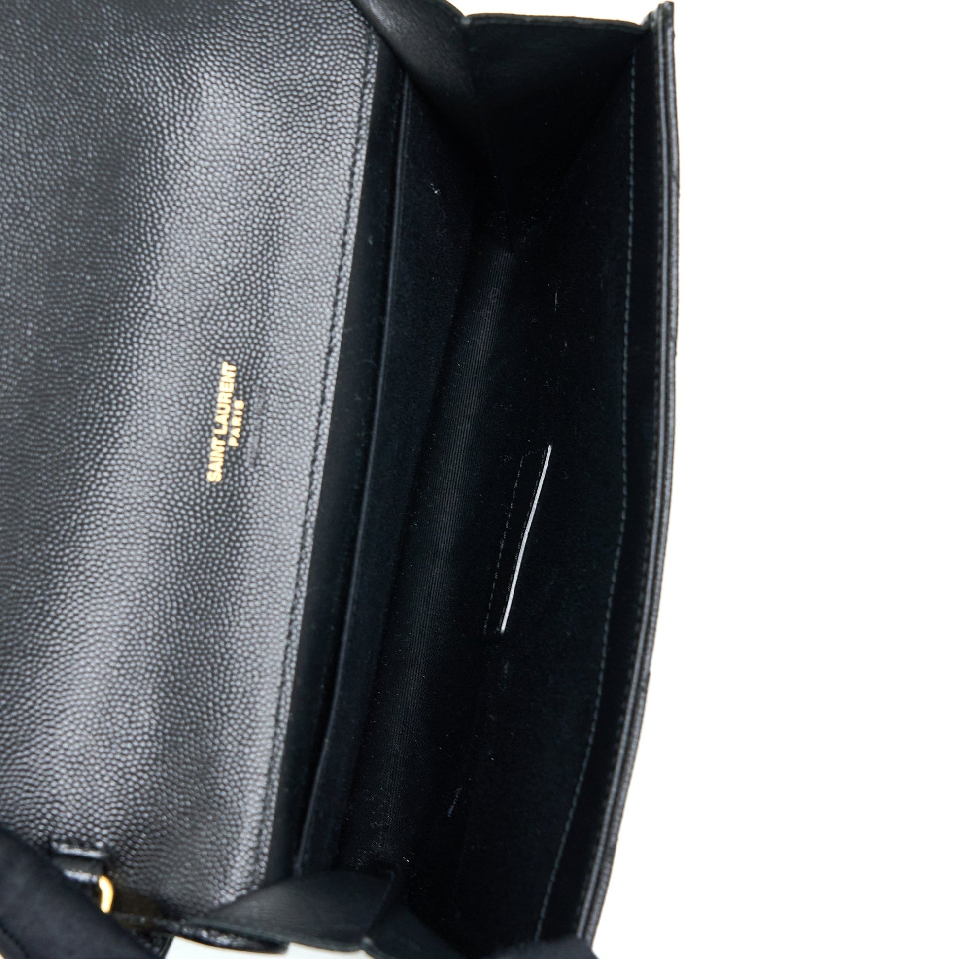 Saint Laurent/ Envelop Clutch Grained Calfskin Black