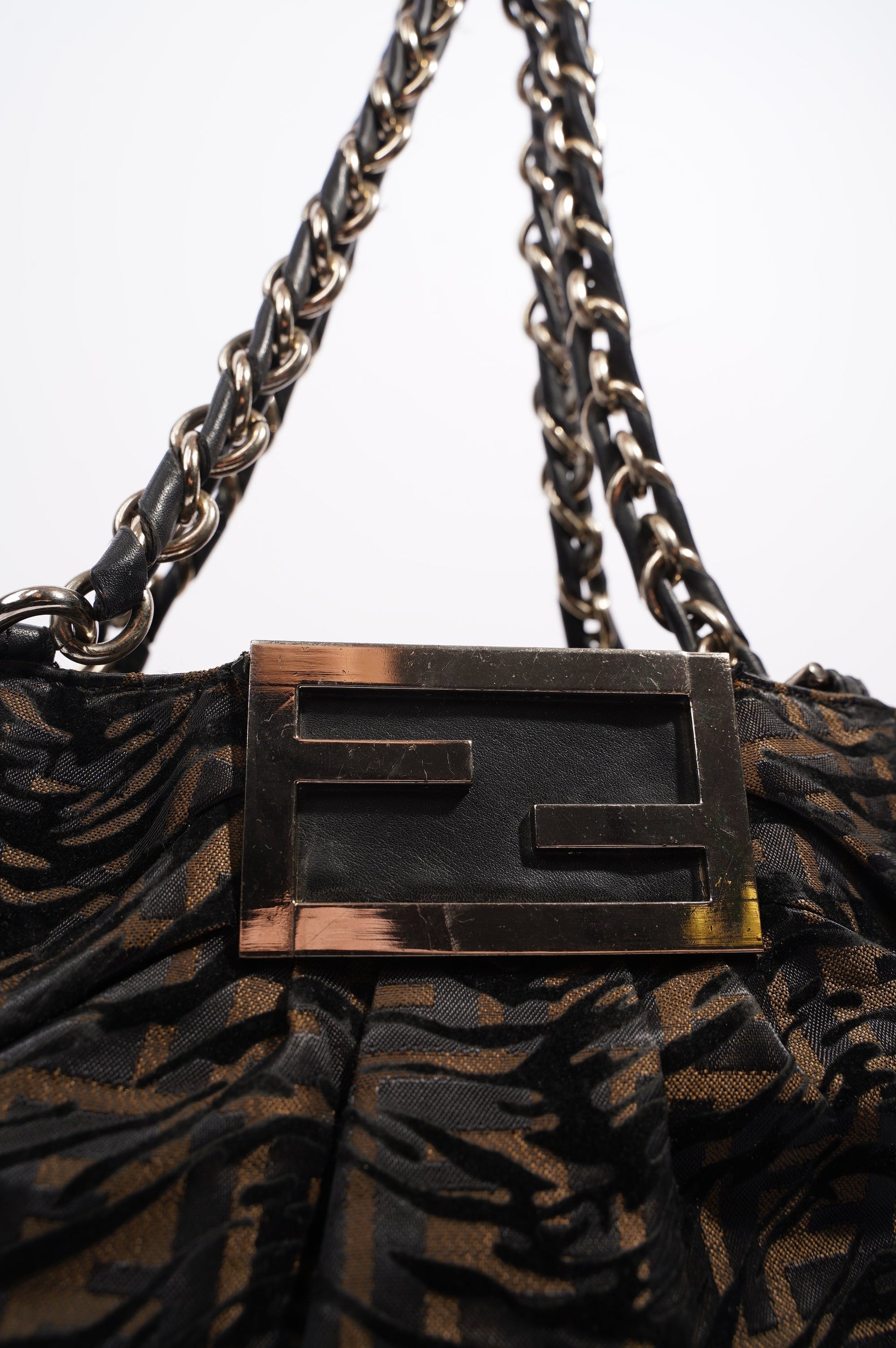 Fendi Womens Tobacco Zucca Canvas Bag Brown