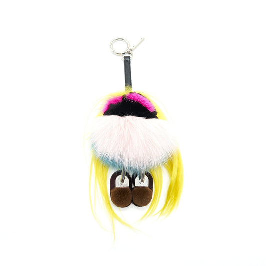Fendi Multicolor Monster Fur Purse Charm