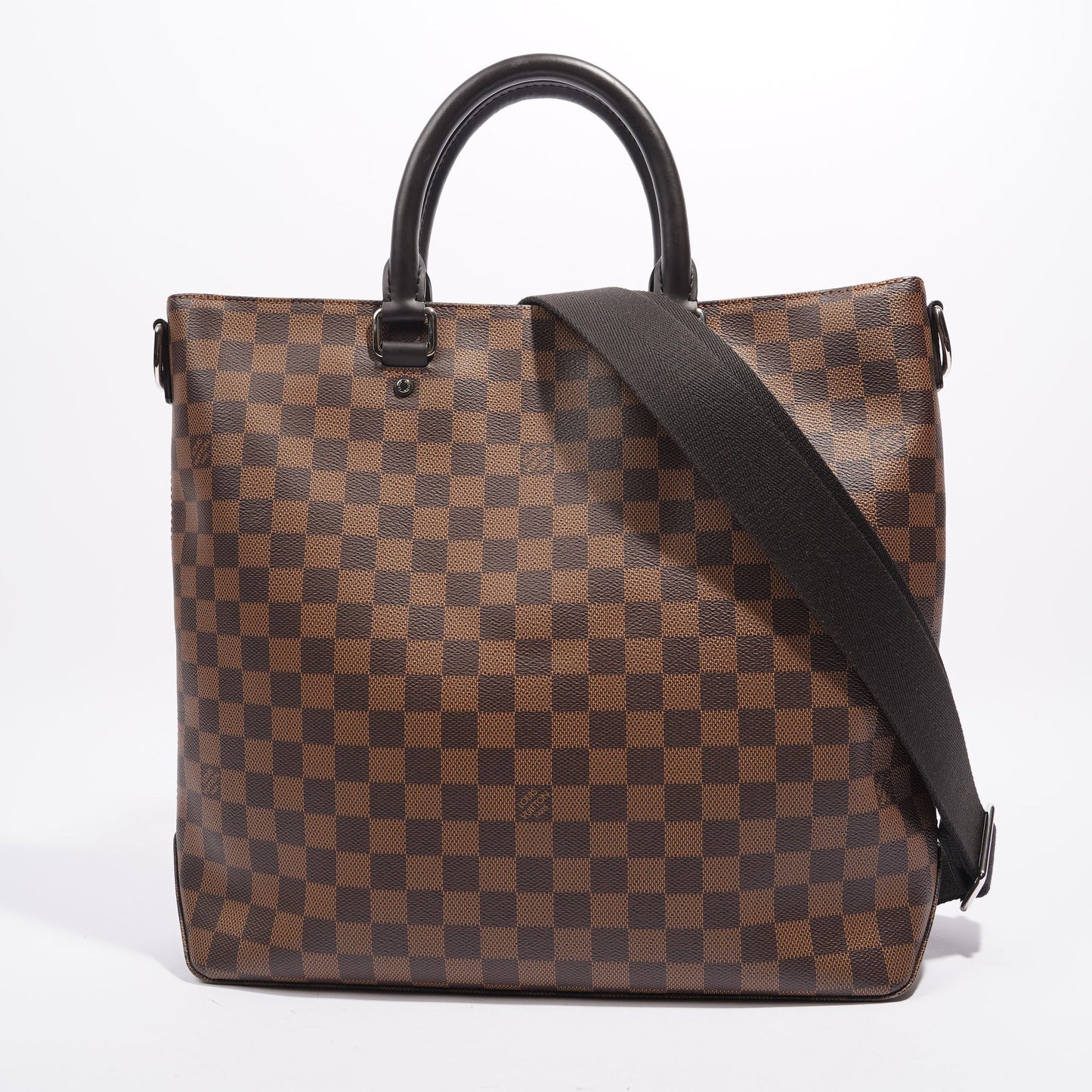 Louis Vuitton Womens Jake Tote Damier Ebene Canvas