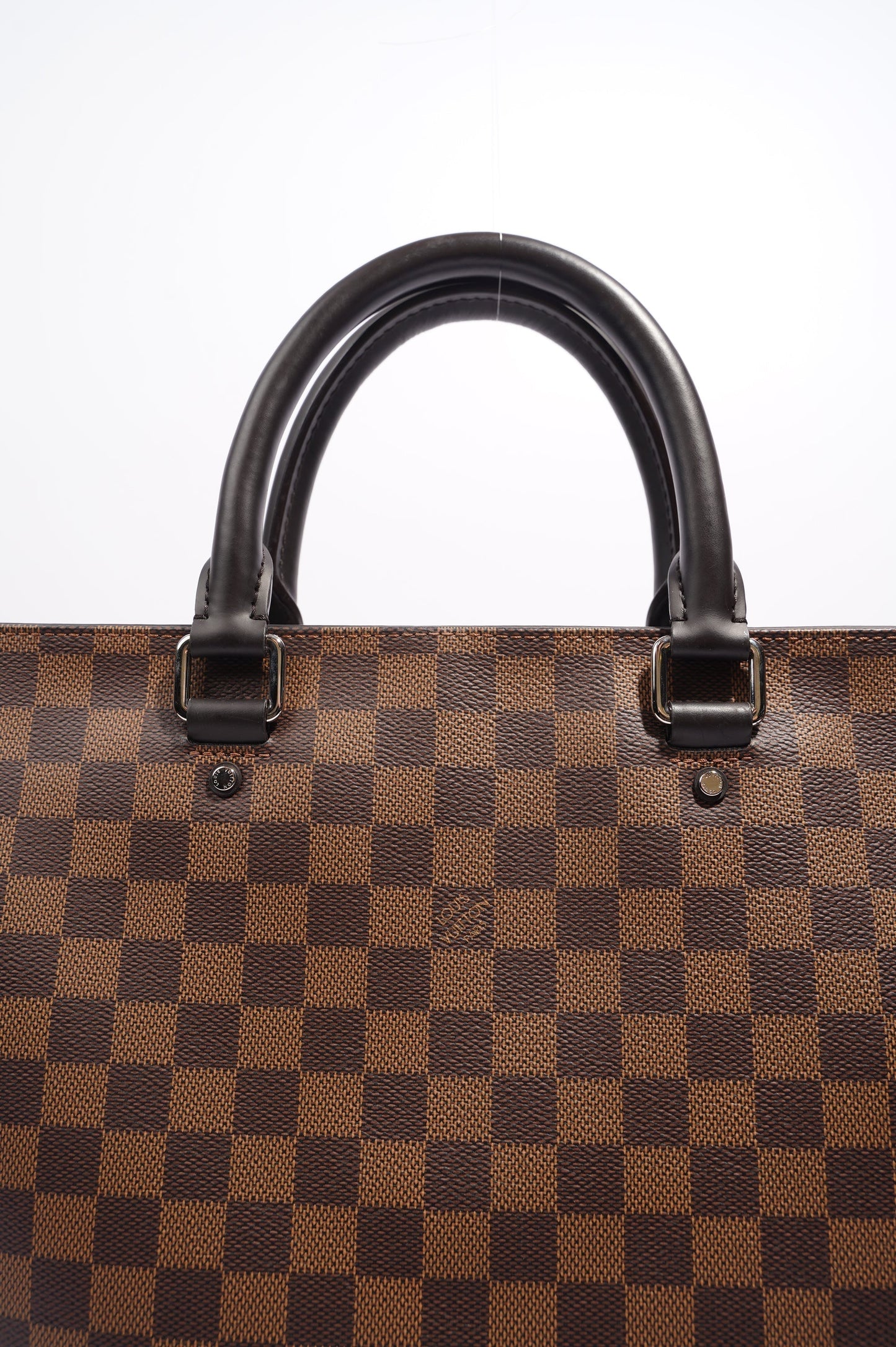 Louis Vuitton Womens Jake Tote Damier Ebene Canvas