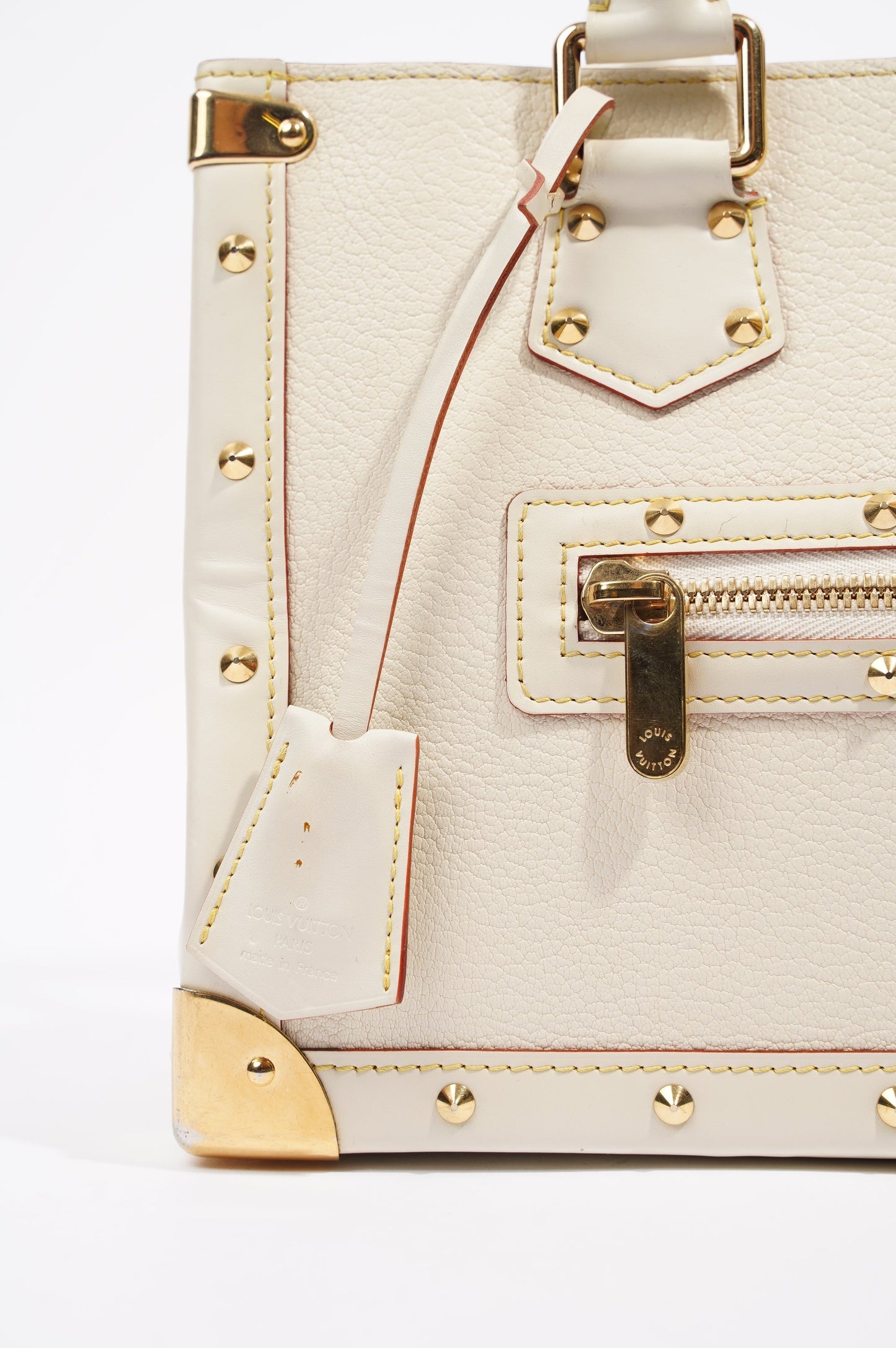 Louis Vuitton Womens Suhali Le Fabuleux Tote Bag White / Gold