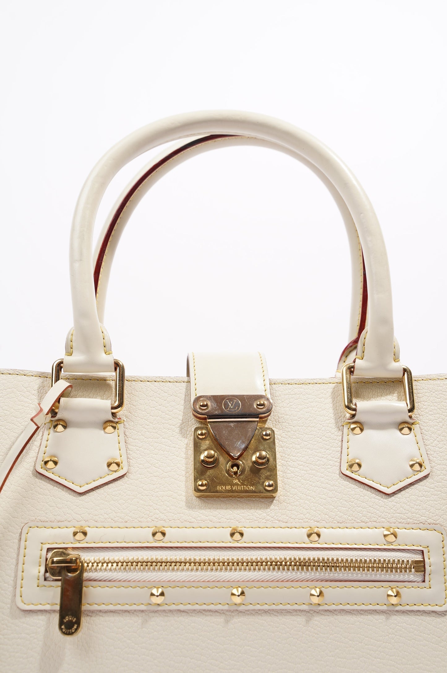 Louis Vuitton Womens Suhali Le Fabuleux Tote Bag White / Gold
