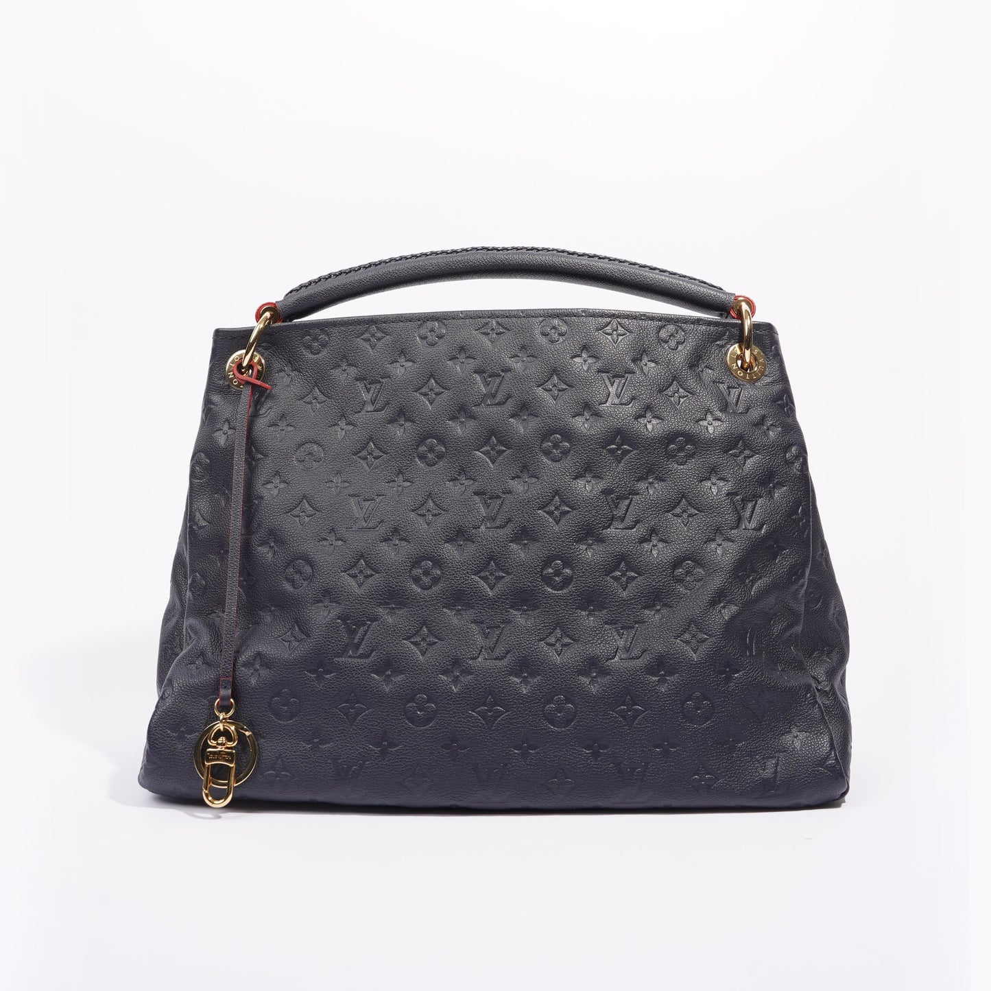 Louis Vuitton Womens Artsy Navy Empreinte Leather MM Handbag