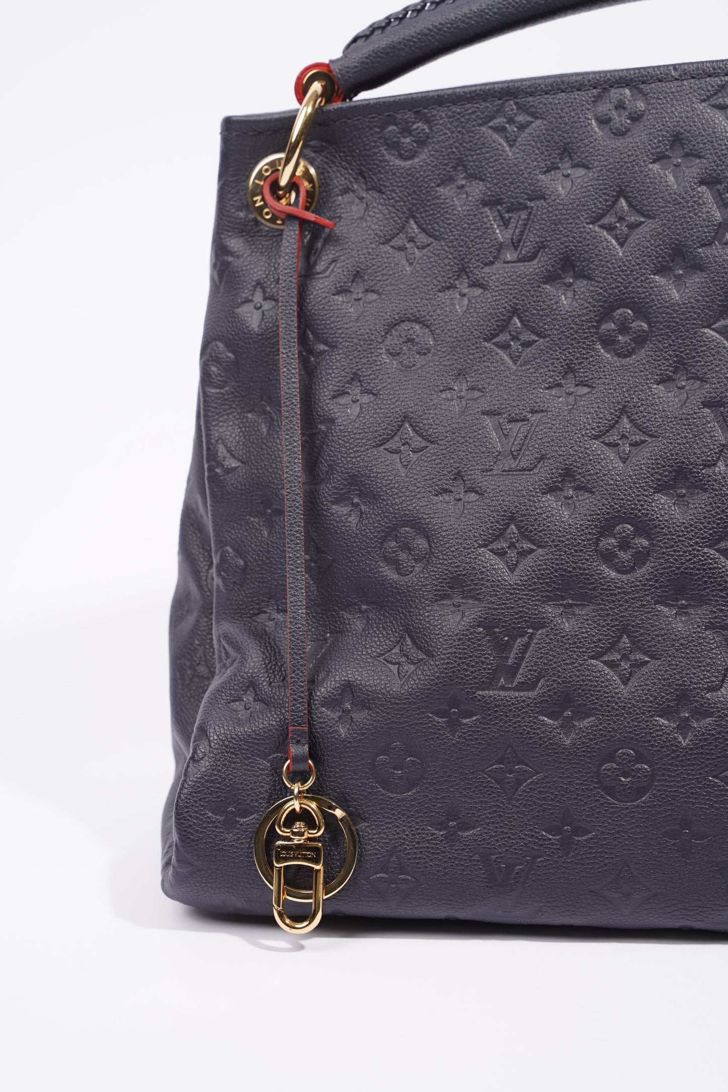 Louis Vuitton Womens Artsy Navy Empreinte Leather MM Handbag