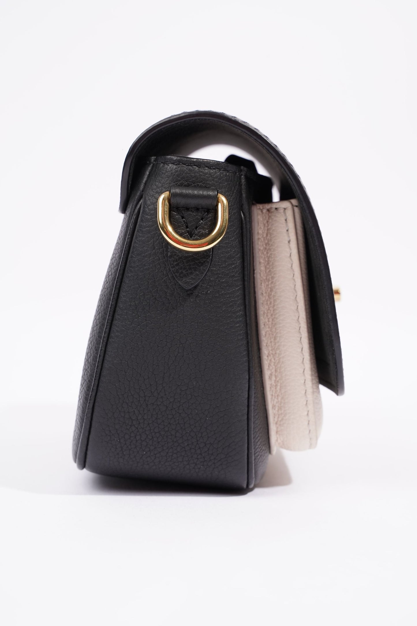 Louis Vuitton Womens Lockme Tender Black / White Leather Handbag