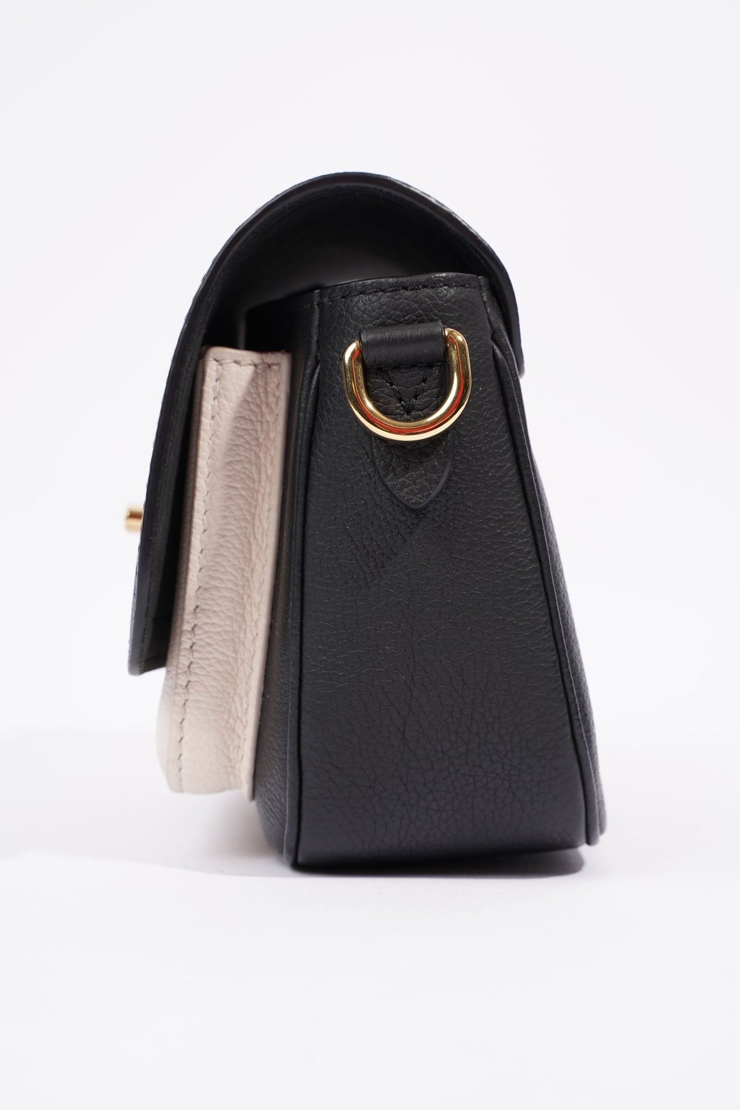 Louis Vuitton Womens Lockme Tender Black / White Leather Handbag