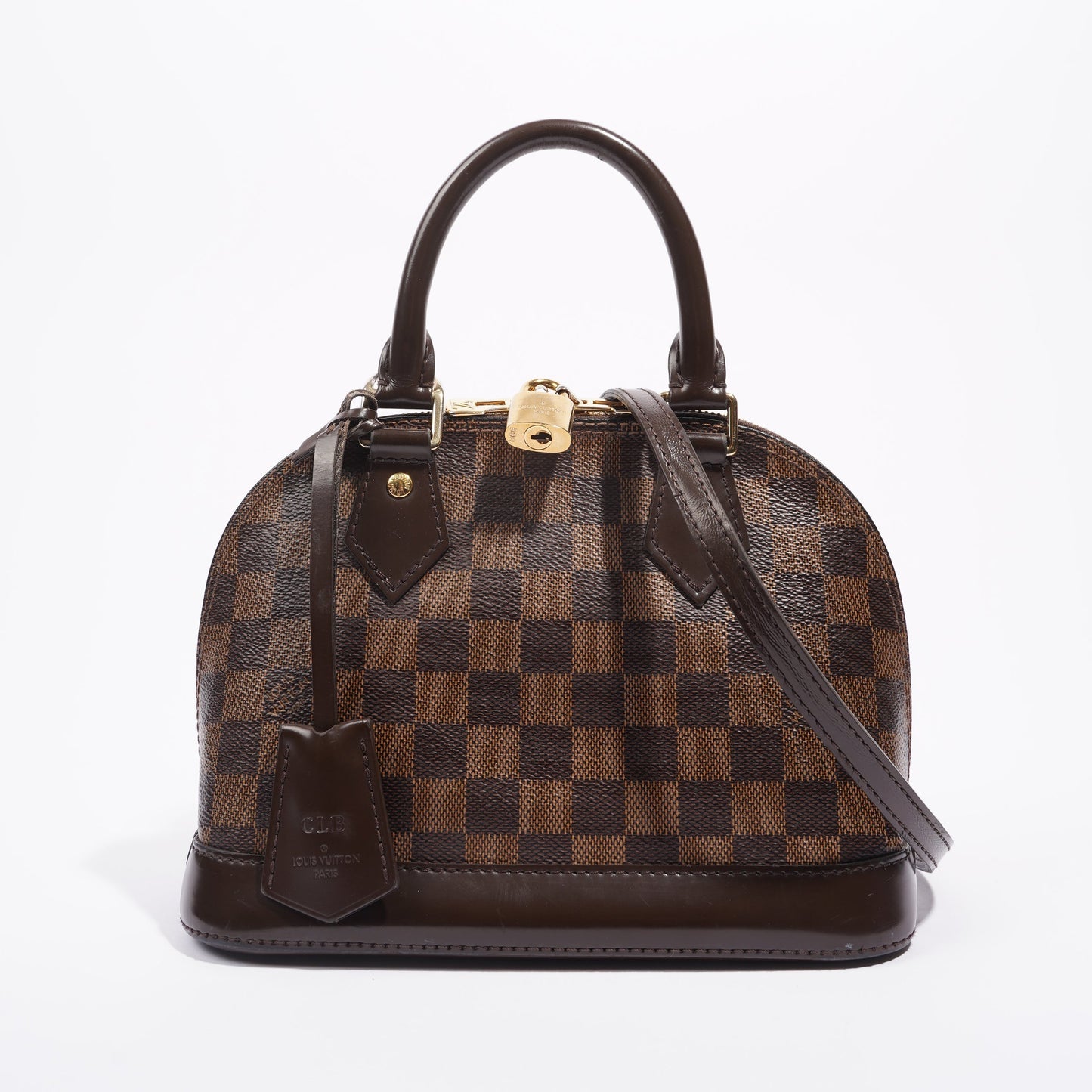 Louis Vuitton Womens Alma Damier Ebene BB Handbag
