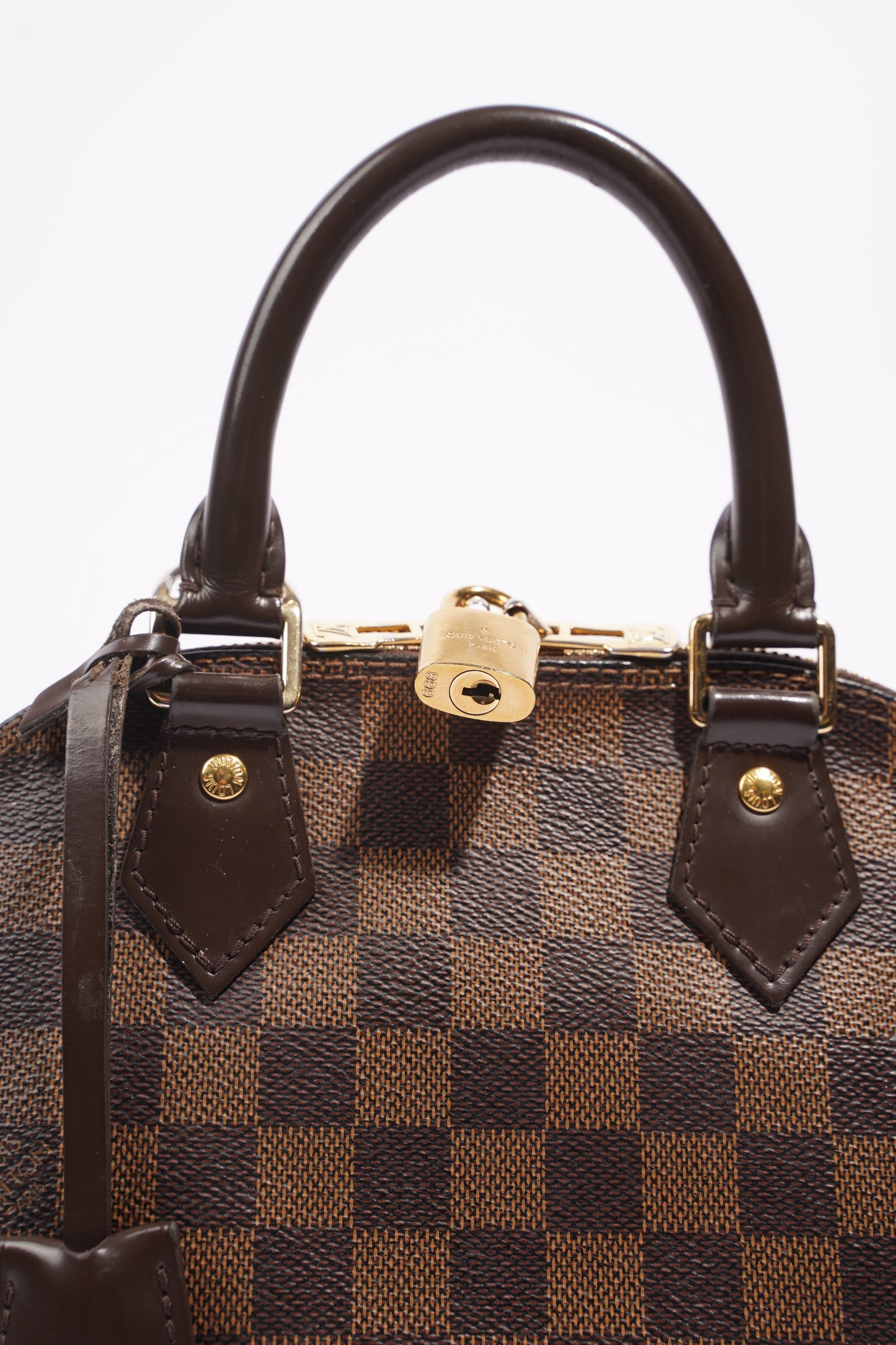 Louis Vuitton Womens Alma Damier Ebene BB Handbag