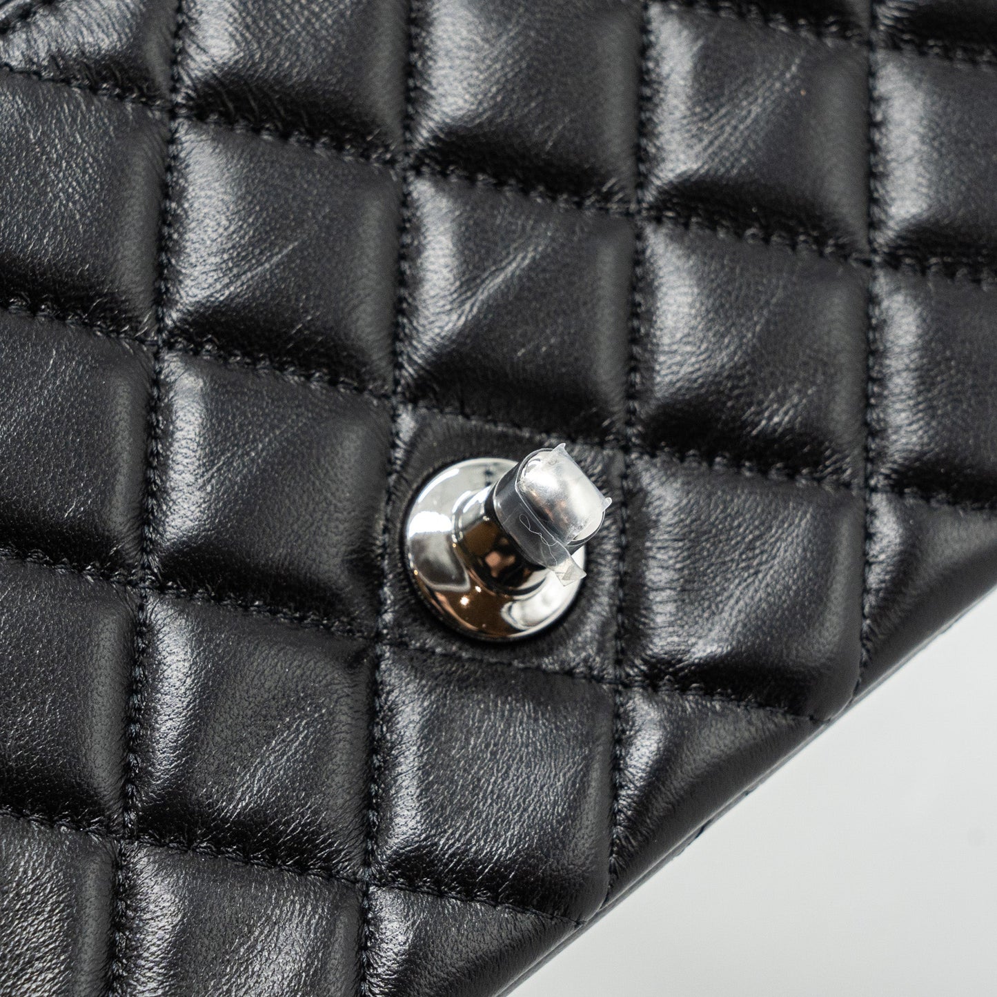 Chanel classic mini rectangular flap bag lambskin black  (microchip)