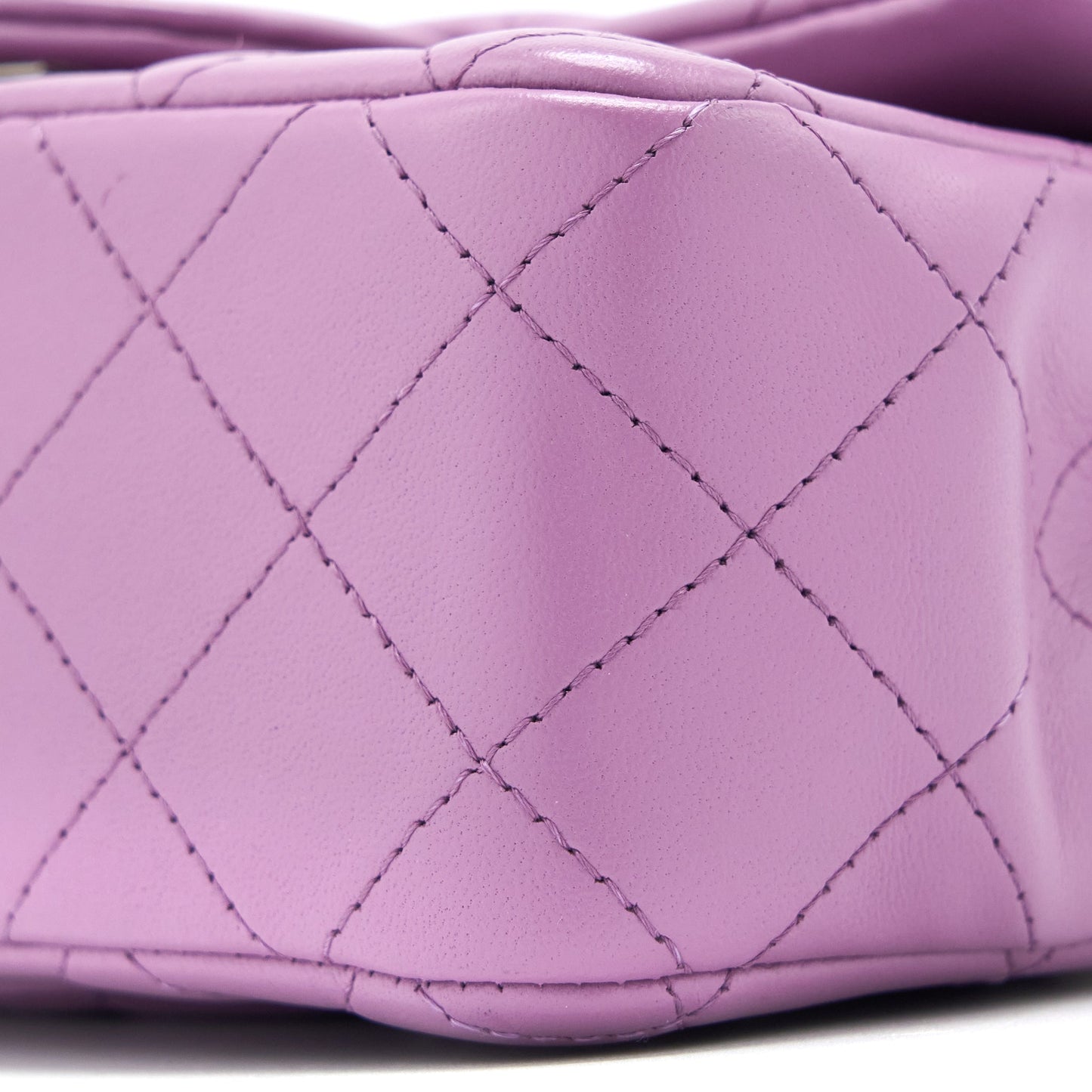 Chanel Mini Rectangular Flap Bag Lambskin Purple