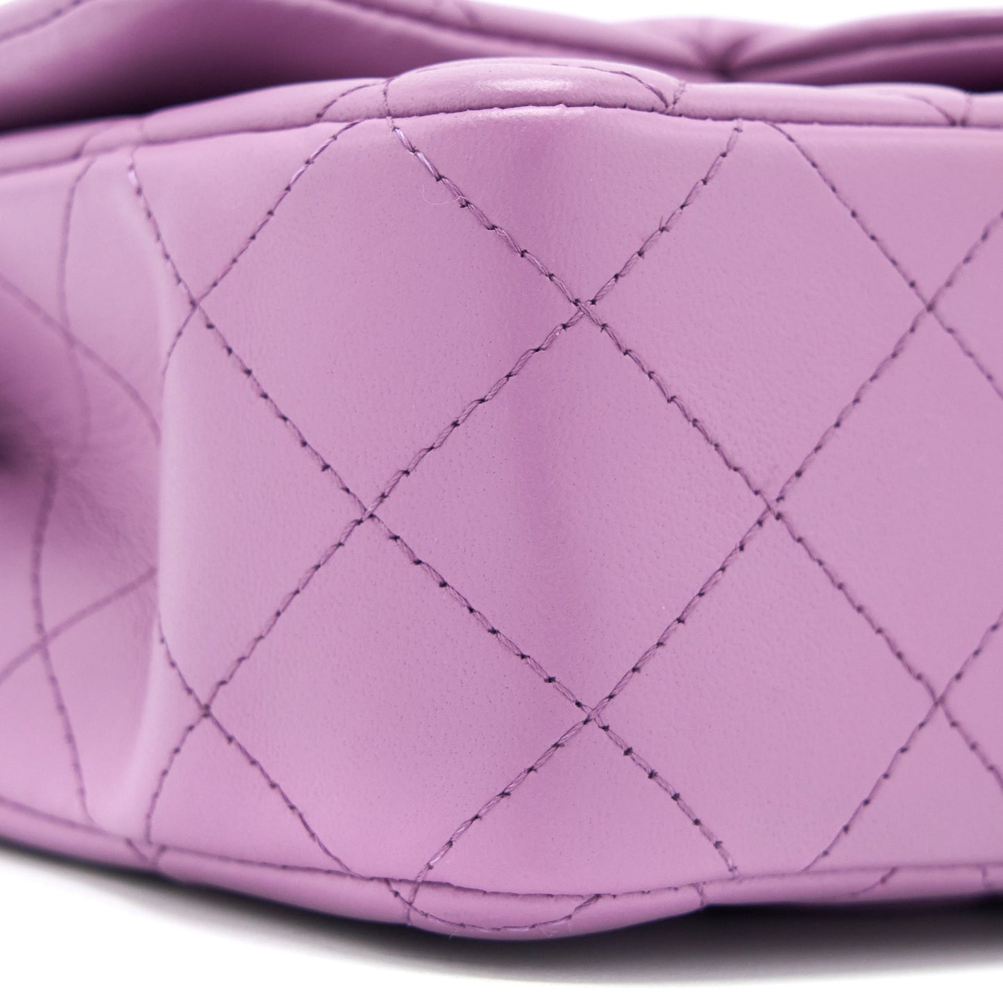 Chanel Mini Rectangular Flap Bag Lambskin Purple