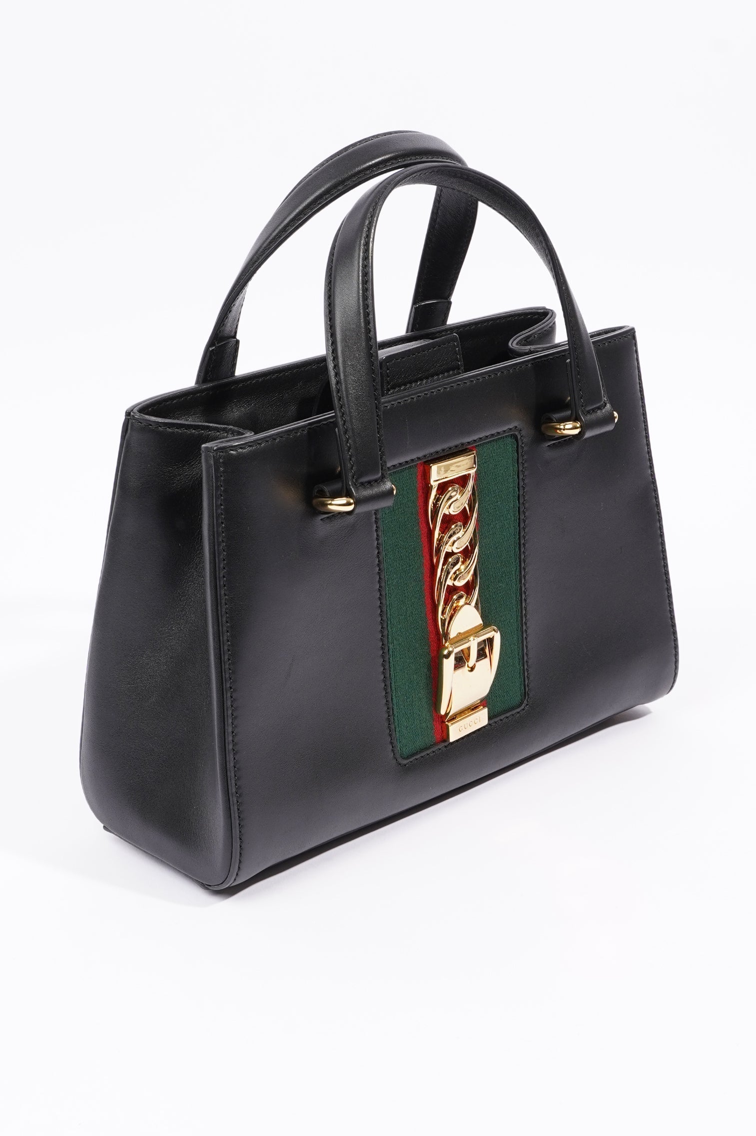 Gucci Lou Monogram Leather Top Handle Crossbody