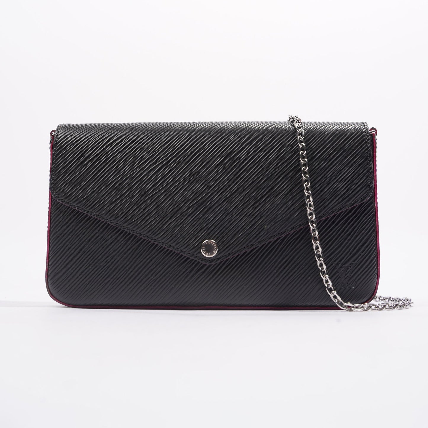 Louis Vuitton Womens Felicie Pochette Black Epi Leather Clutch