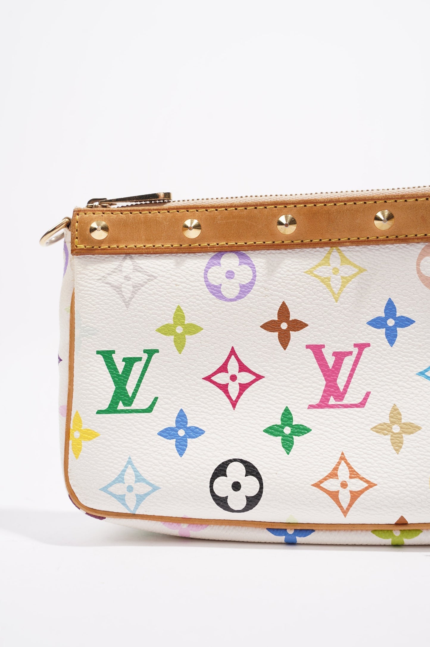 Louis Vuitton Womens Pochette Accessoire Murakami White / Multi Canvas Clutch