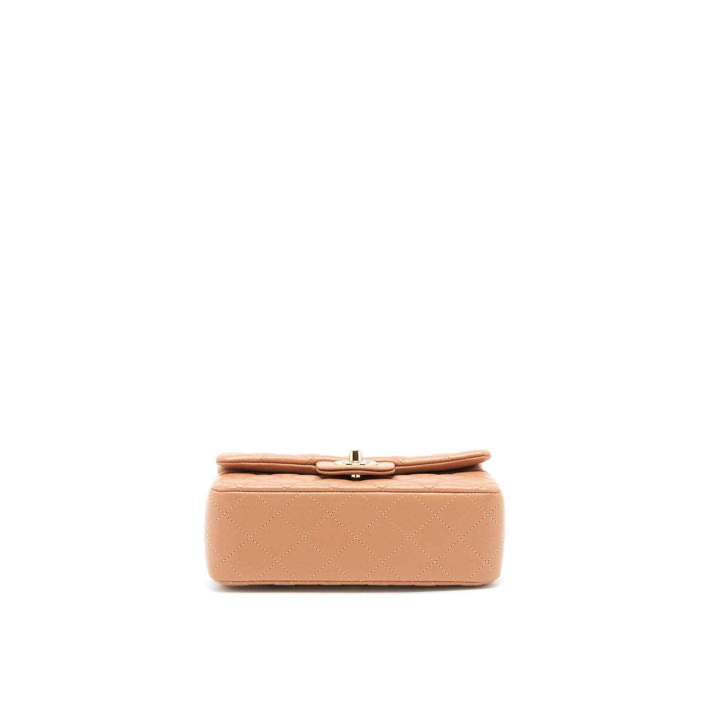 Chanel Mini Rectangular Flap Bag Lambskin Caramel L