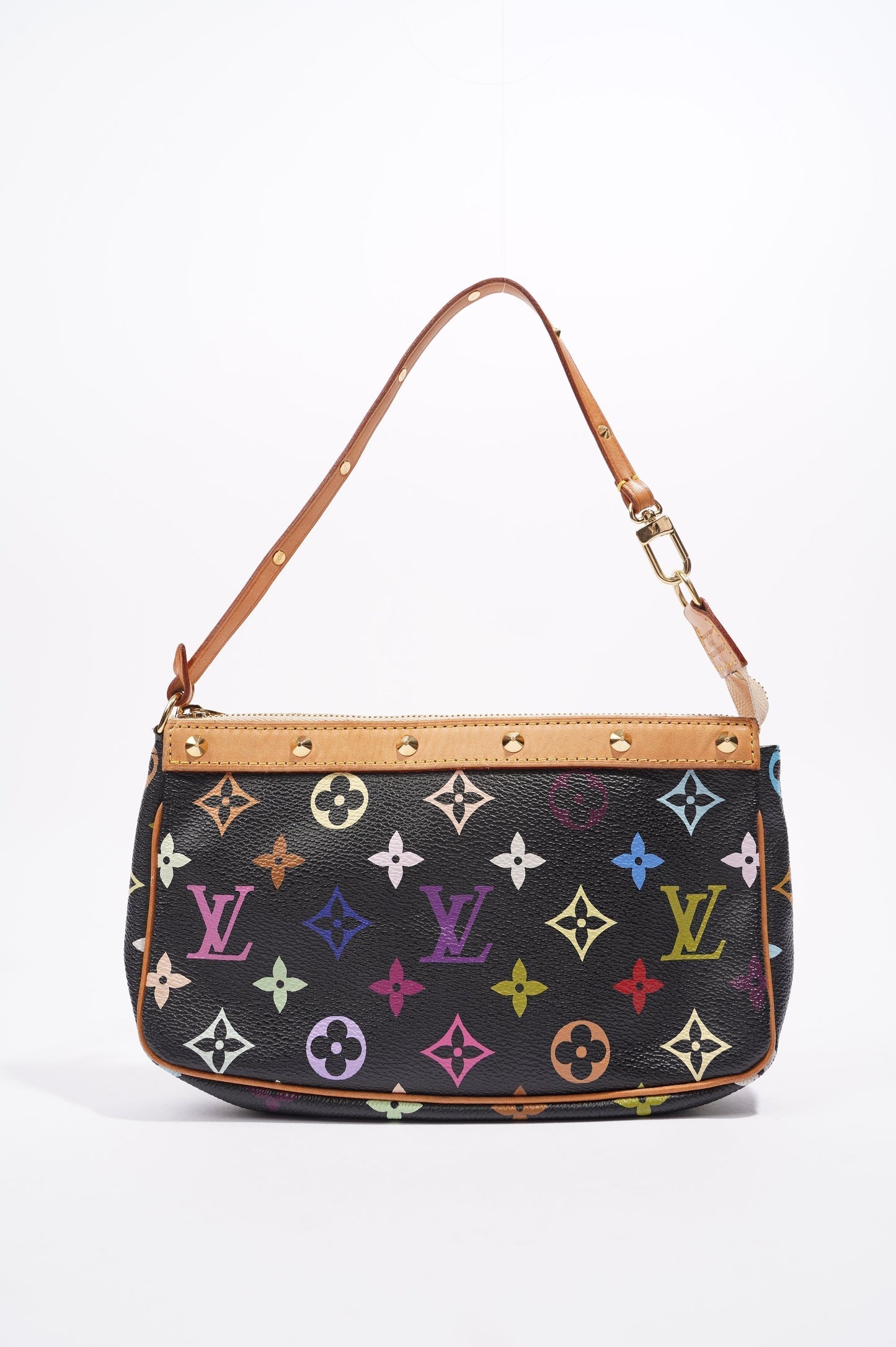 Louis Vuitton Womens Pochette Accessoire Black / Multicolour Clutch