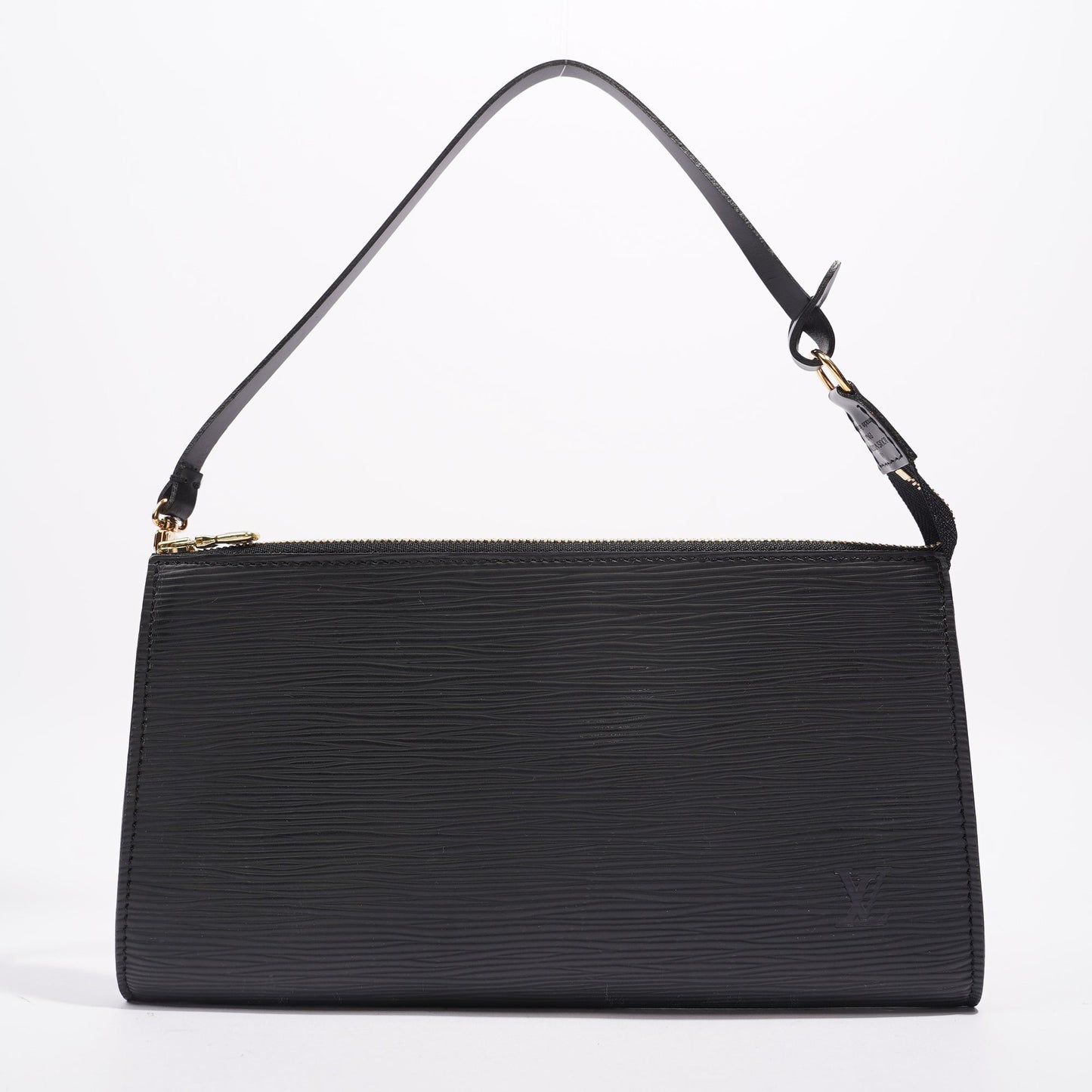 Louis Vuitton Womens Pochette Black Epi Leather Clutch