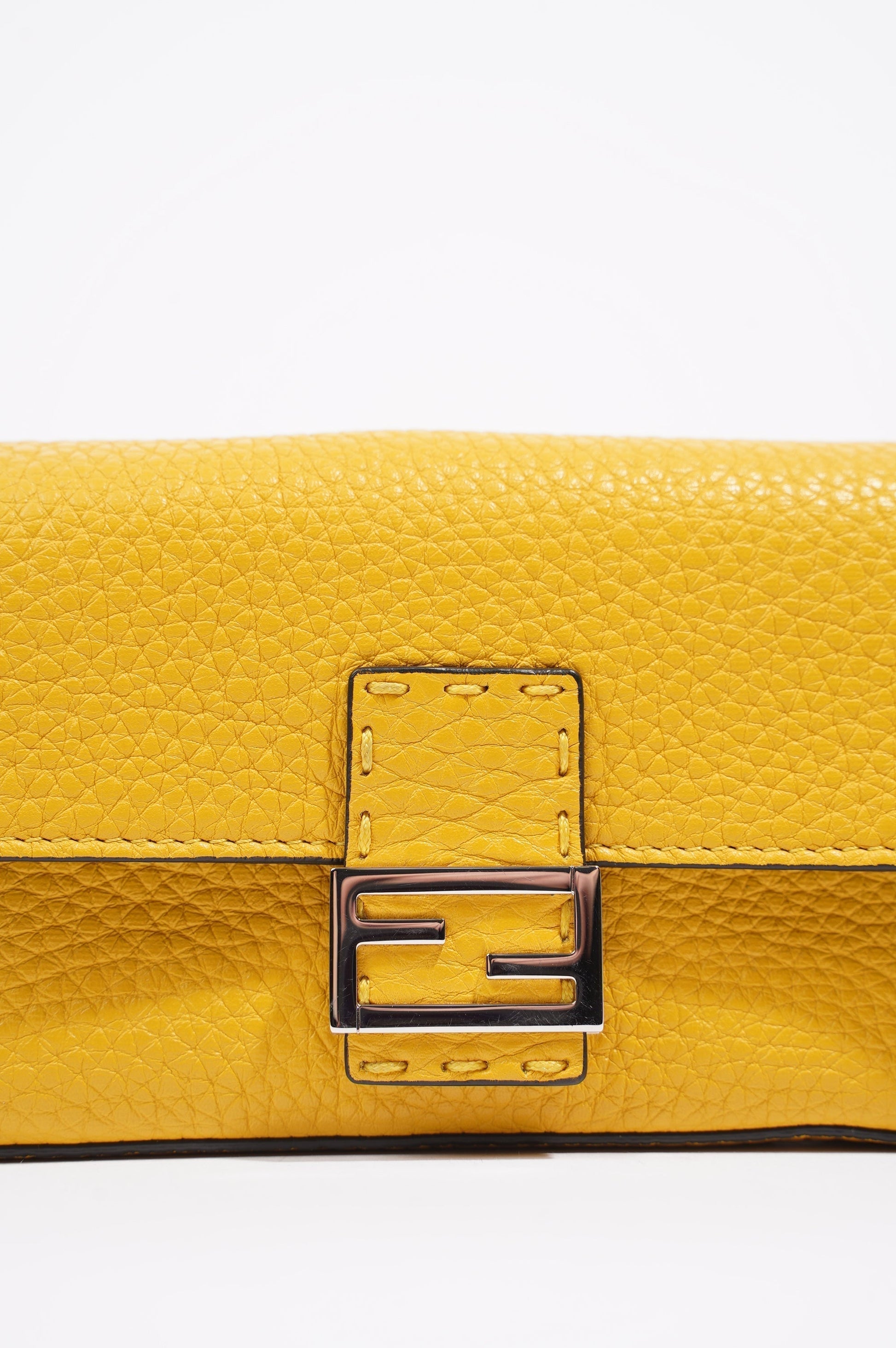 Fendi Womens Micro Baguette Yellow