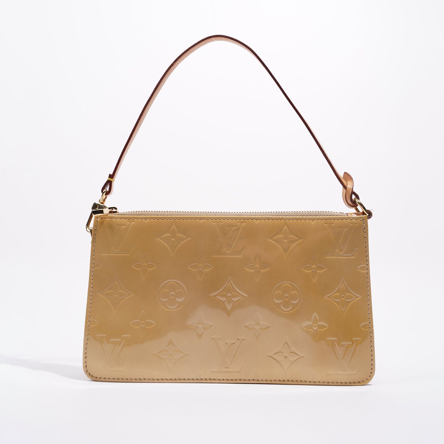 Louis Vuitton Womens Pochette Accessoire Mustard Vernis Clutch