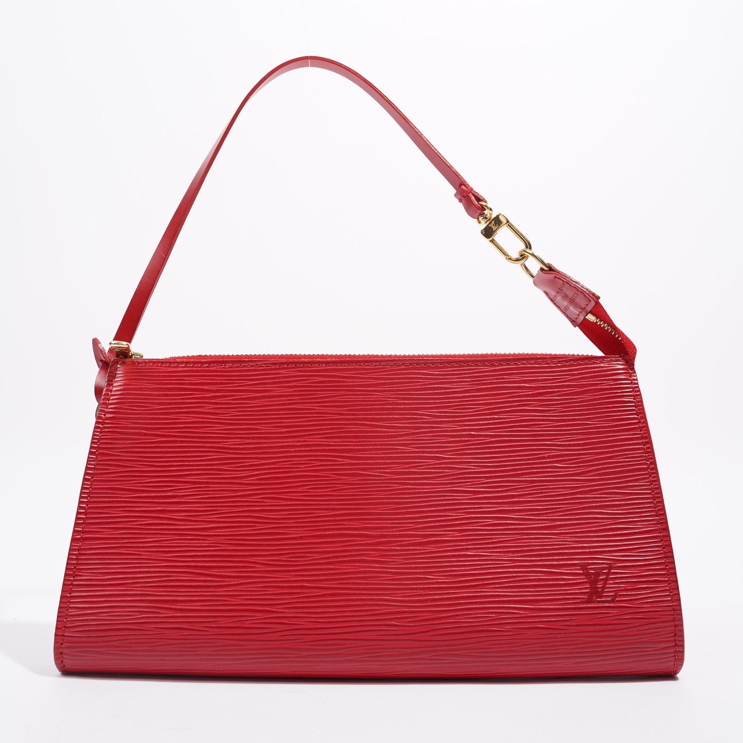 Louis Vuitton Womens Pochette Red Epi Leather Clutch