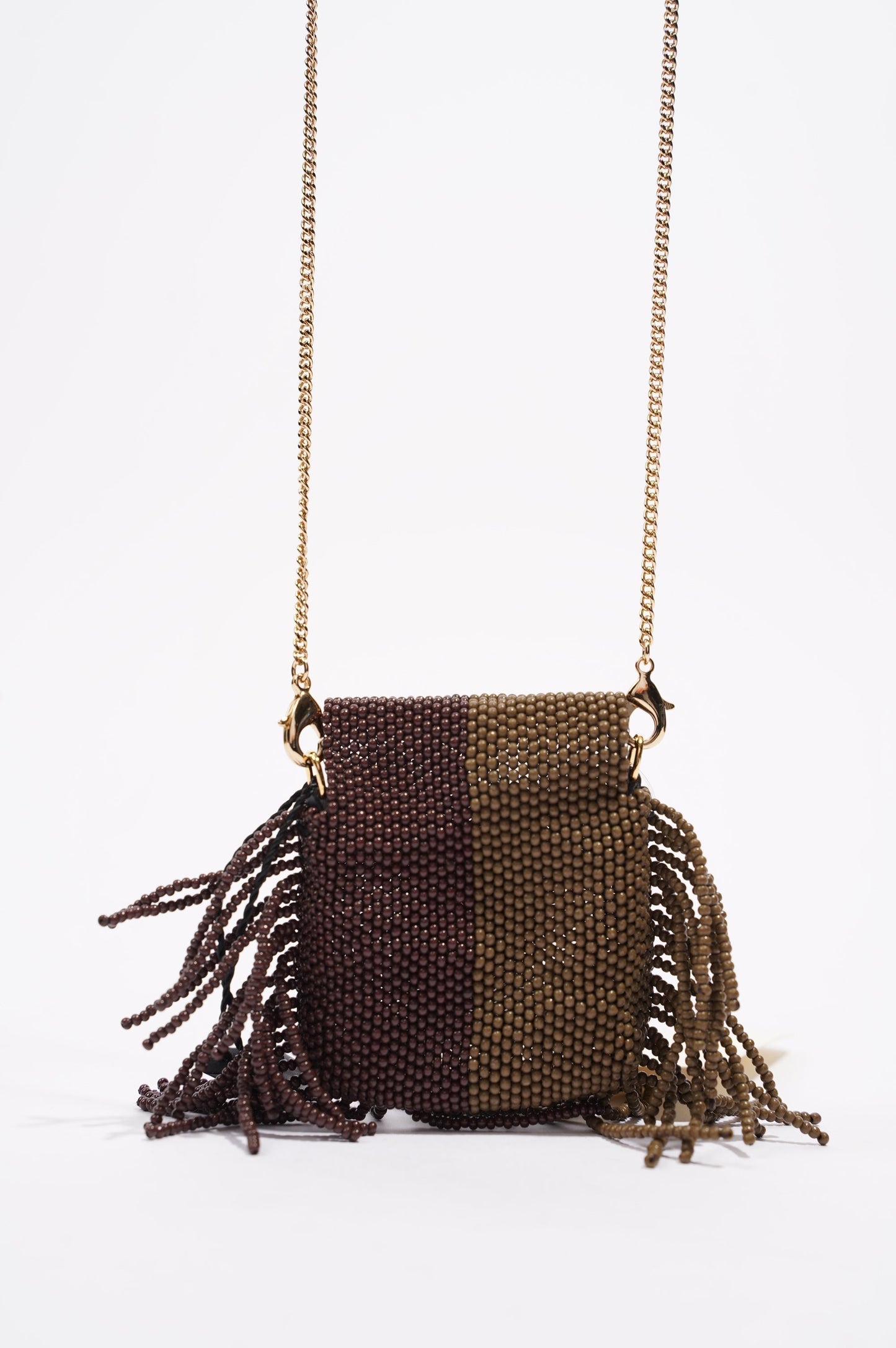 Fendi Pico Baguette Dark Brown / Soft Gold Mini