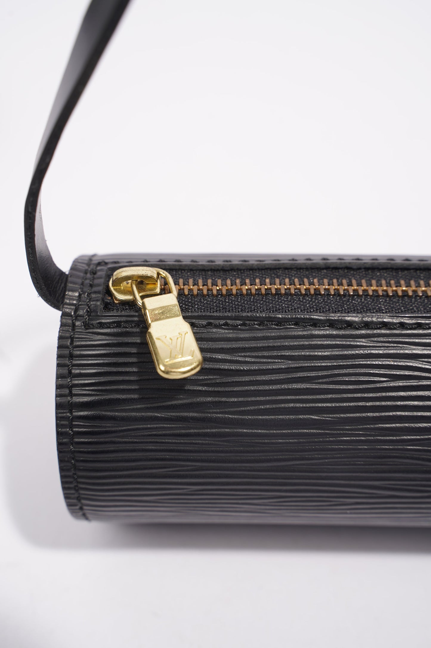 Louis Vuitton Womens Papillon Mini Black Epi Leather Handbag