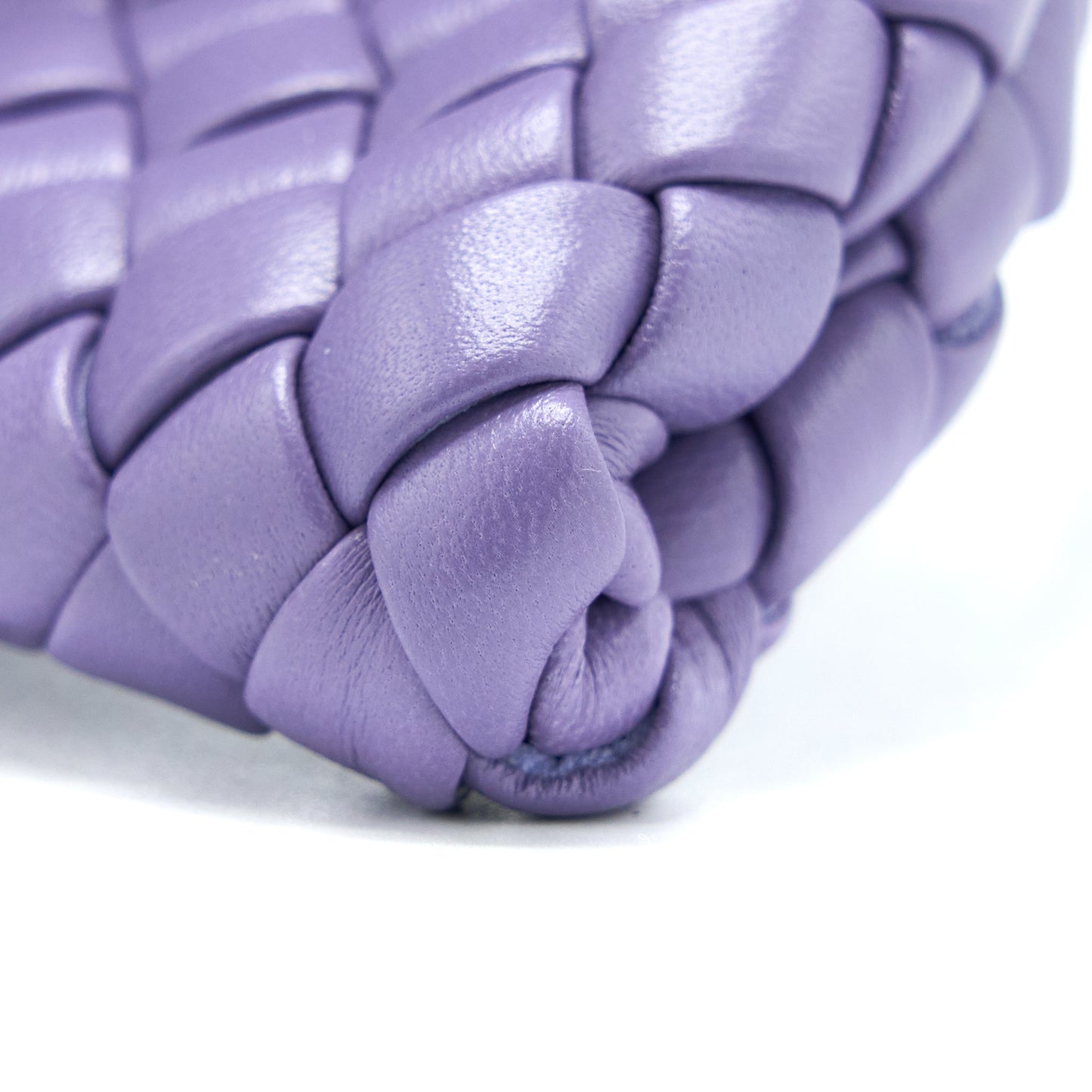 Bottega Veneta Crisscross Clutch Purse Lavender