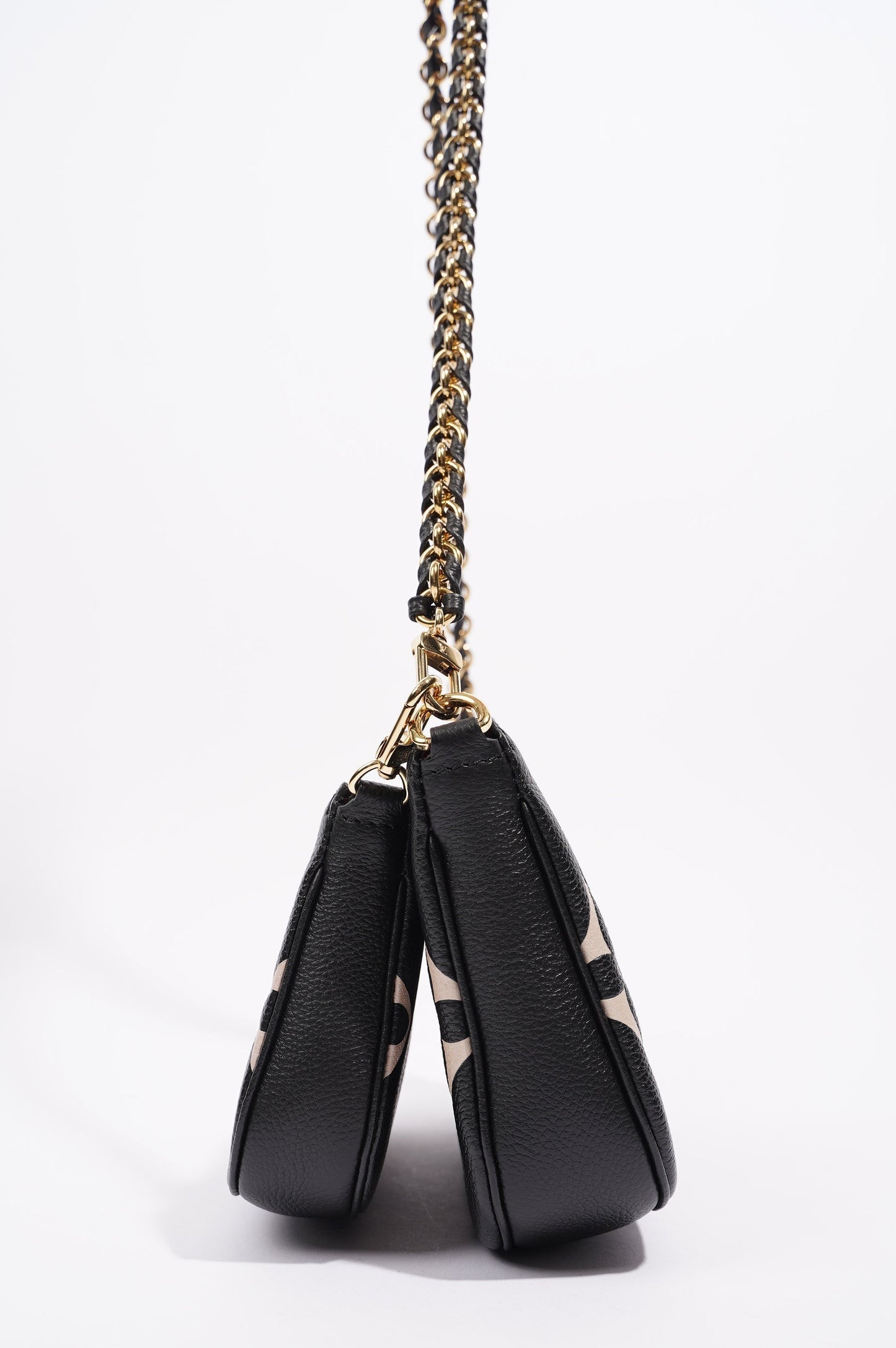 Louis Vuitton Womens Multi Pochette Accessoire Black / Beige Clutch