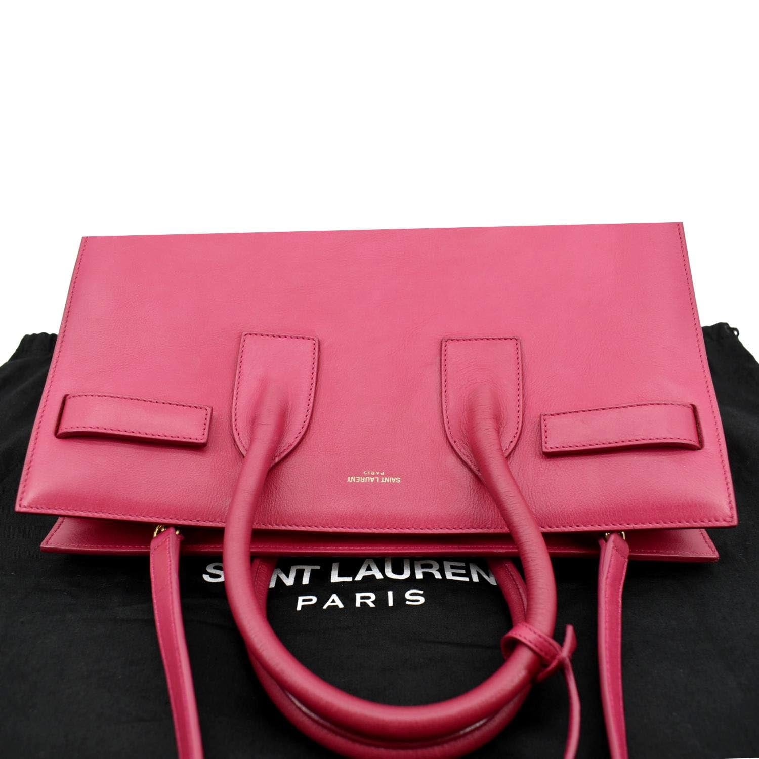 YVES SAINT LAURENT Sac de Jour Leather Satchel Shoulder Bag Pink